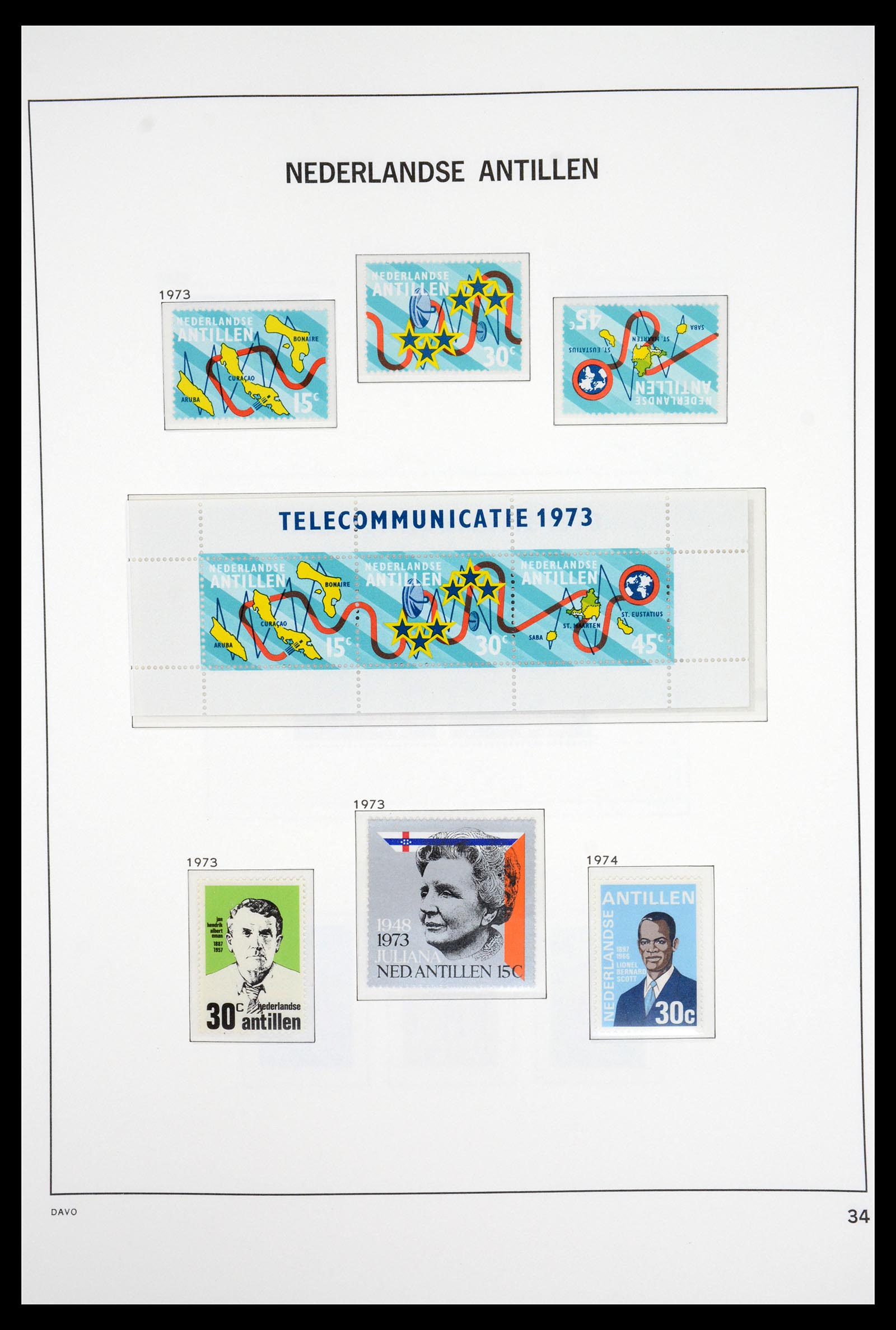 36831 035 - Postzegelverzameling 36831 Curaçao en Nederlandse Antillen 1873-1995.