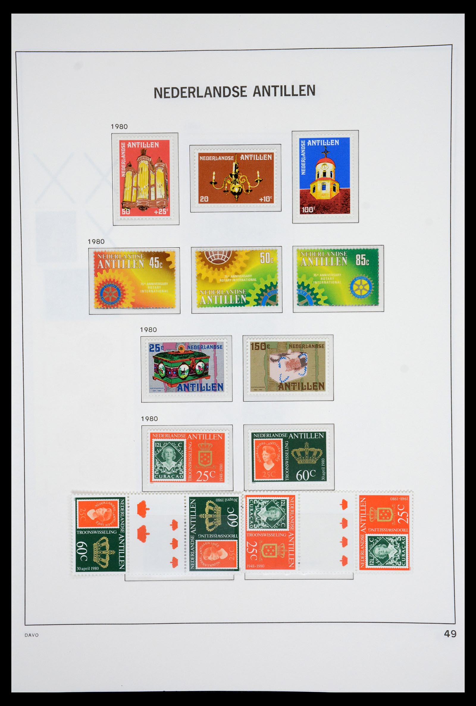 36831 054 - Postzegelverzameling 36831 Curaçao en Nederlandse Antillen 1873-1995.