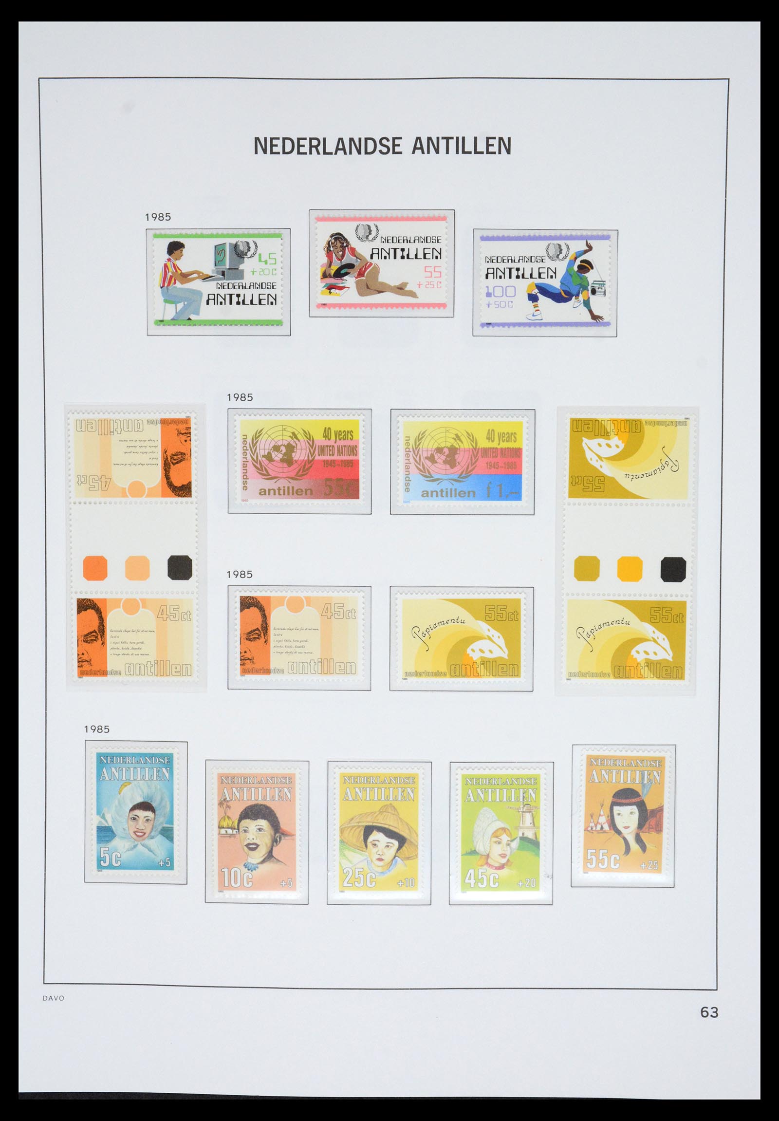 36831 070 - Postzegelverzameling 36831 Curaçao en Nederlandse Antillen 1873-1995.