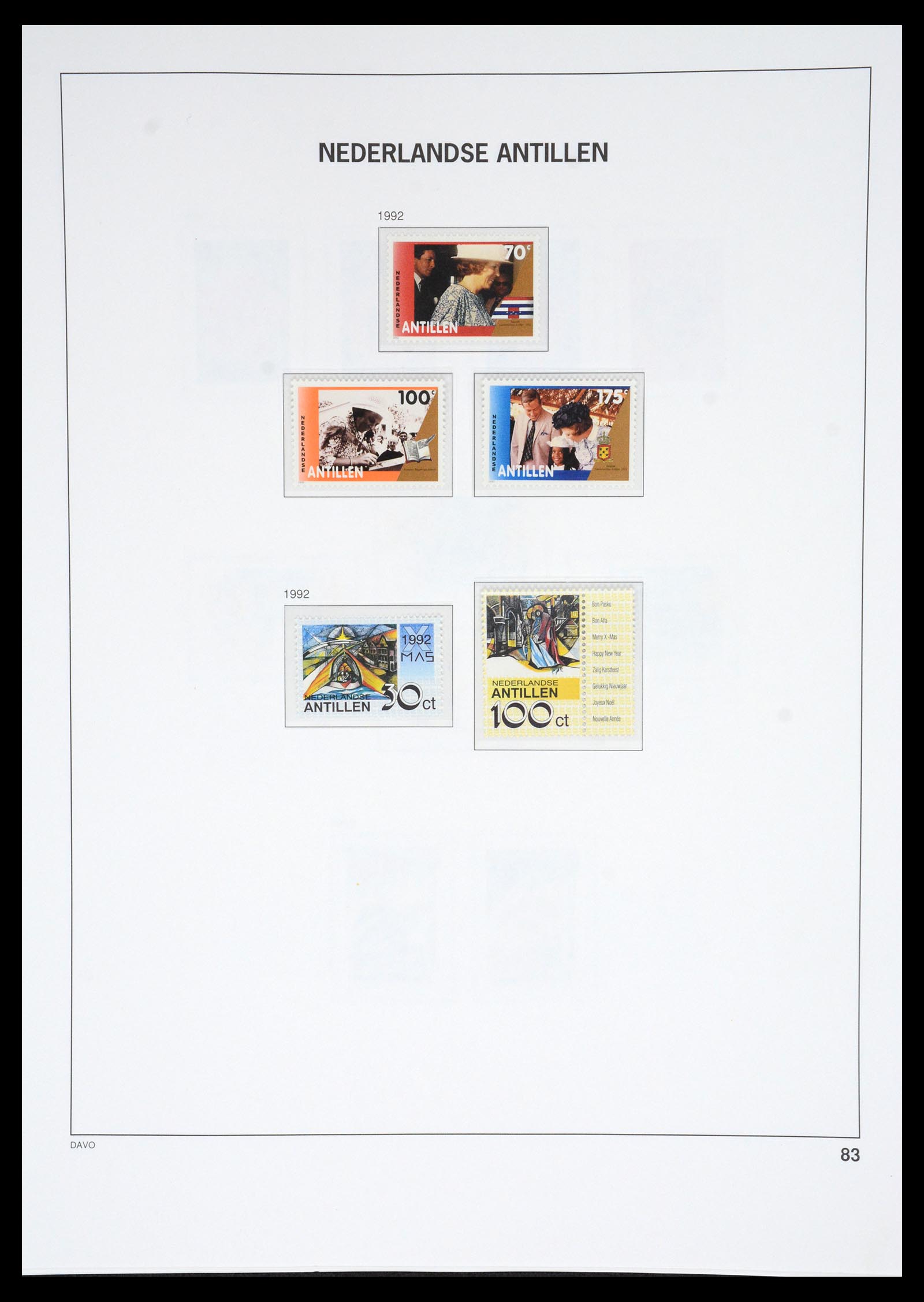 36831 093 - Postzegelverzameling 36831 Curaçao en Nederlandse Antillen 1873-1995.