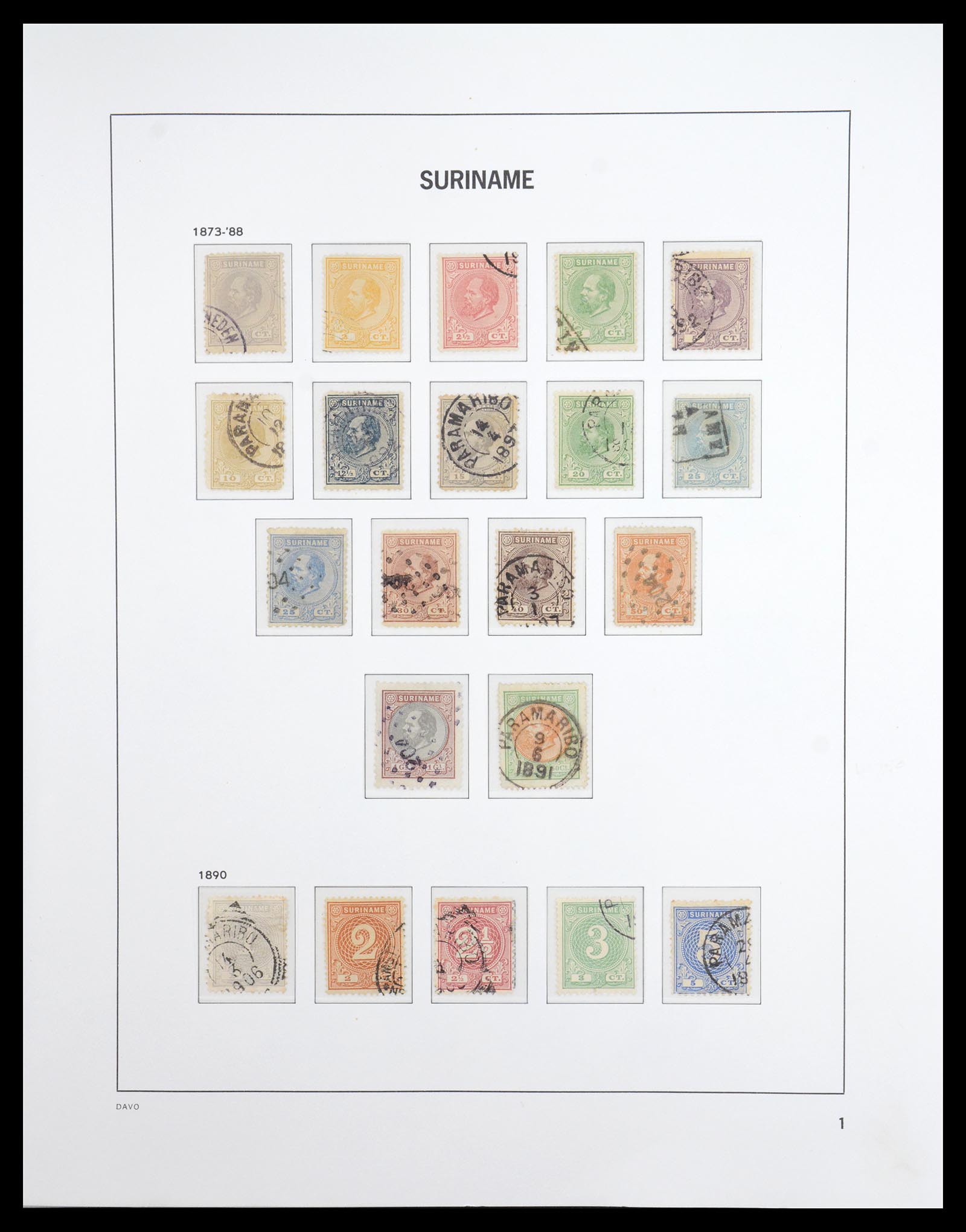 36832 001 - Postzegelverzameling 36832 Suriname 1873-1975.