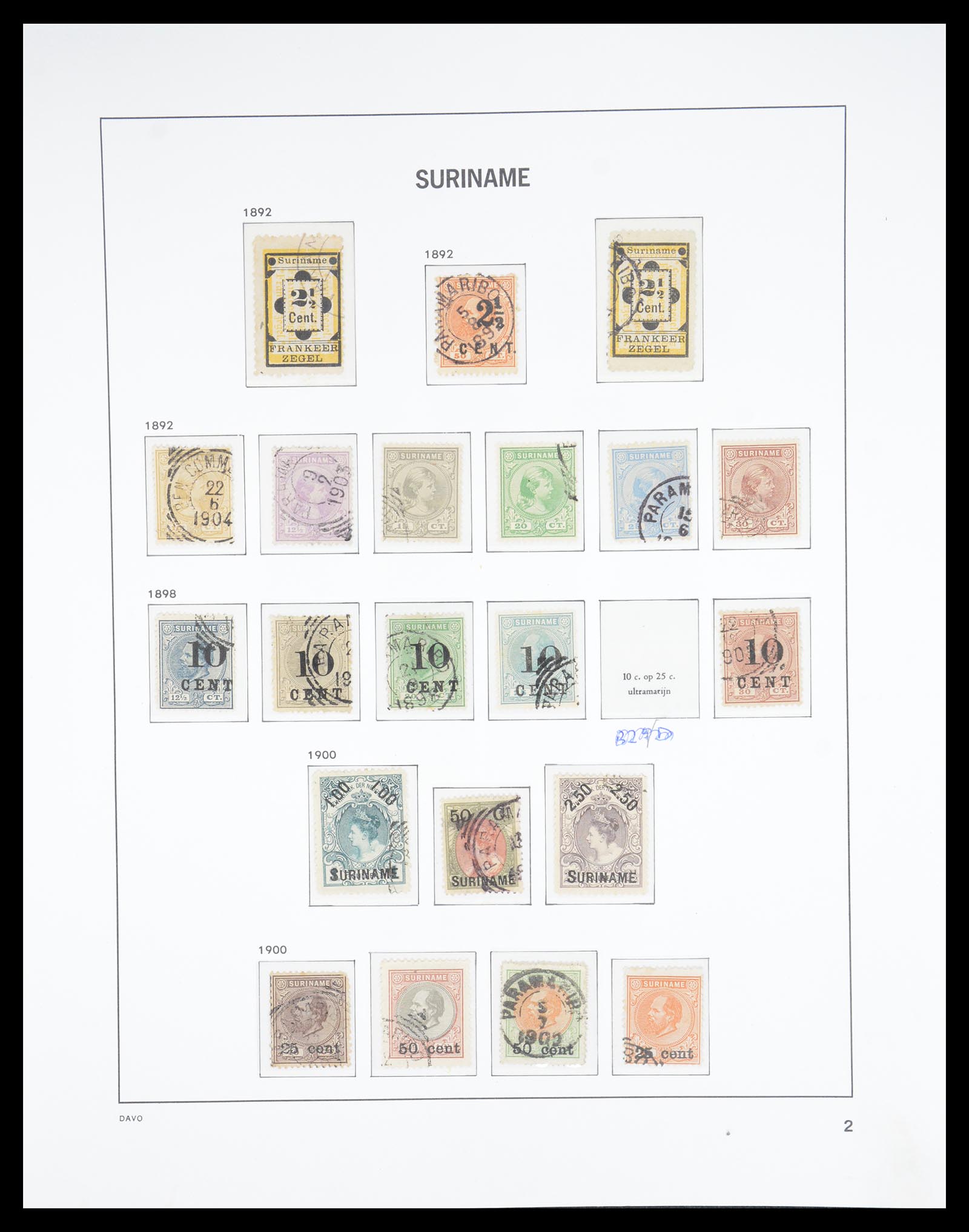 36832 002 - Postzegelverzameling 36832 Suriname 1873-1975.