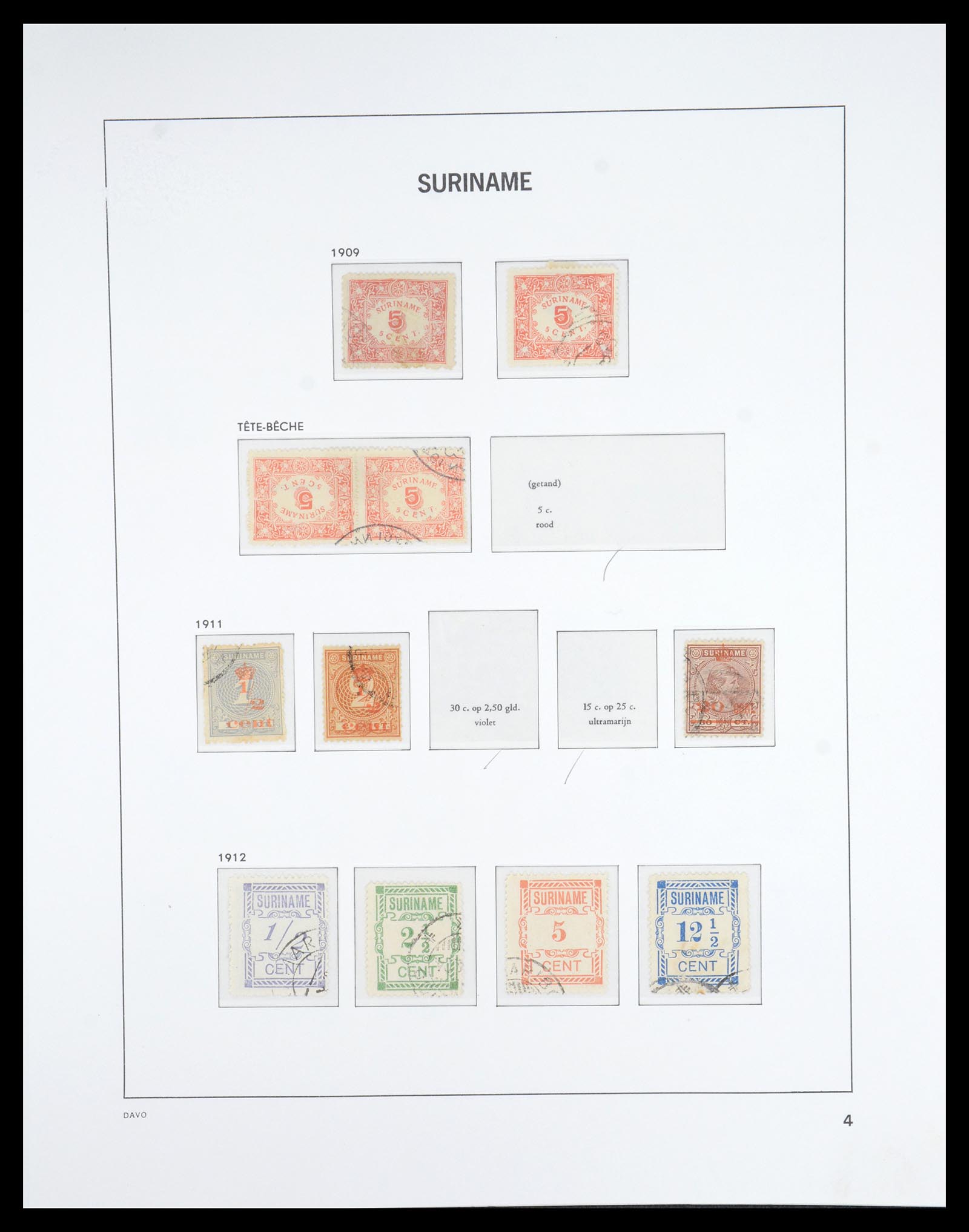 36832 004 - Postzegelverzameling 36832 Suriname 1873-1975.