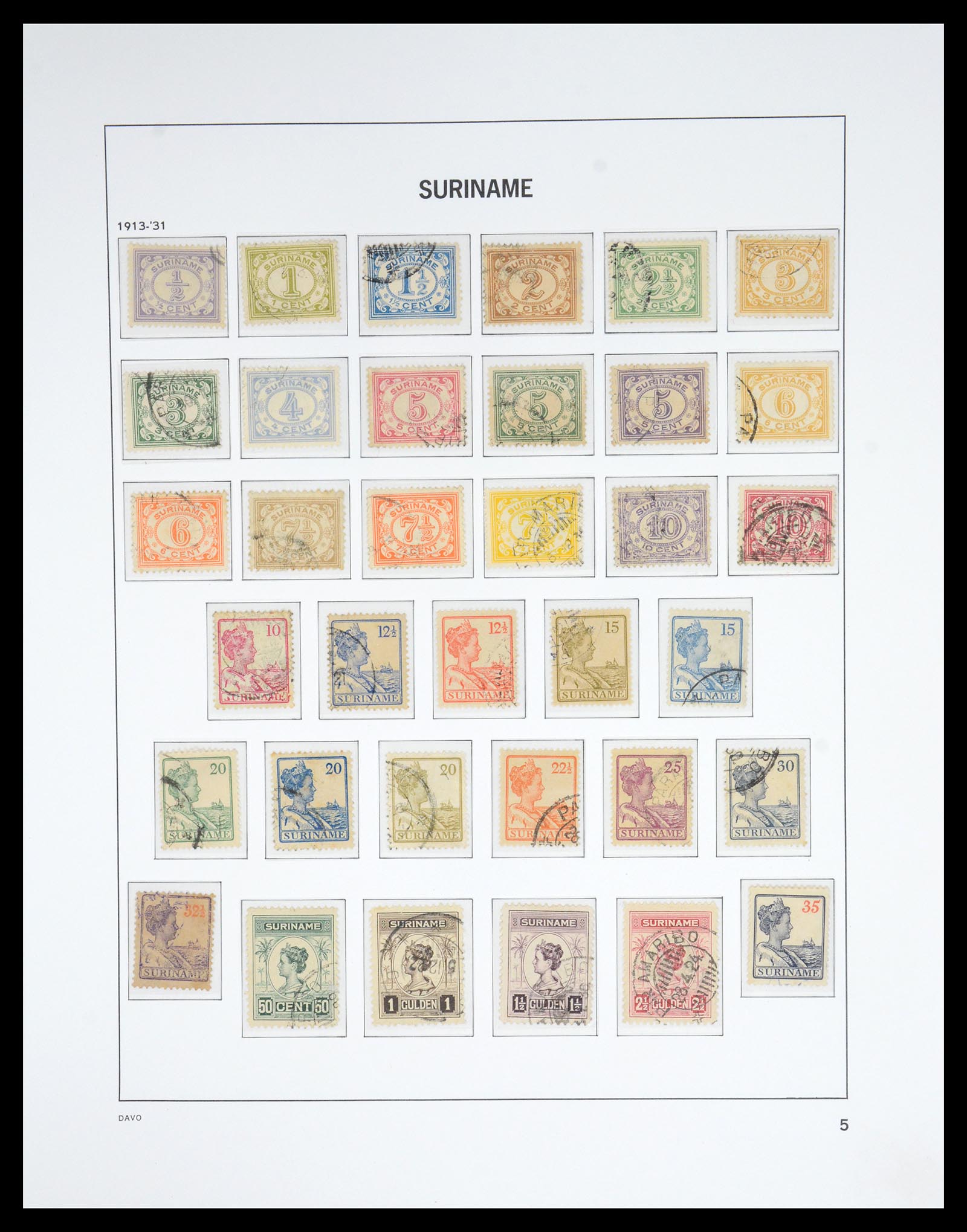 36832 005 - Postzegelverzameling 36832 Suriname 1873-1975.