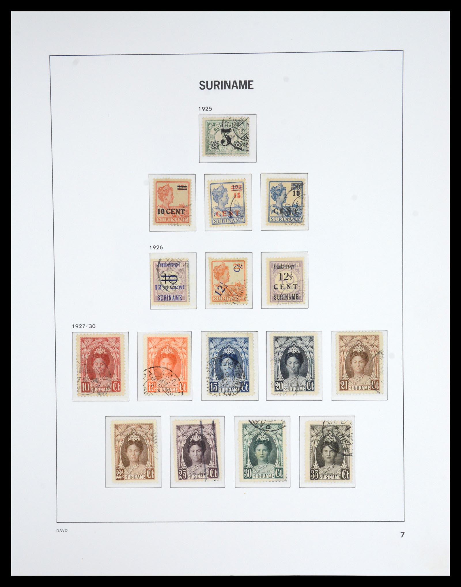 36832 007 - Postzegelverzameling 36832 Suriname 1873-1975.