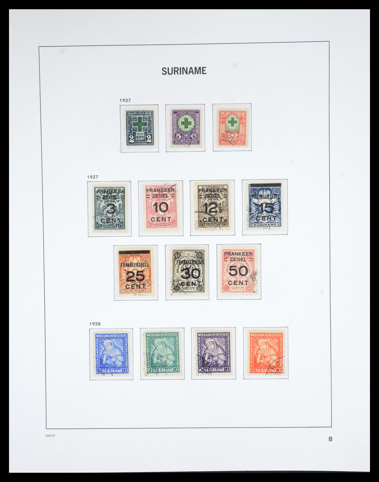 36832 008 - Postzegelverzameling 36832 Suriname 1873-1975.