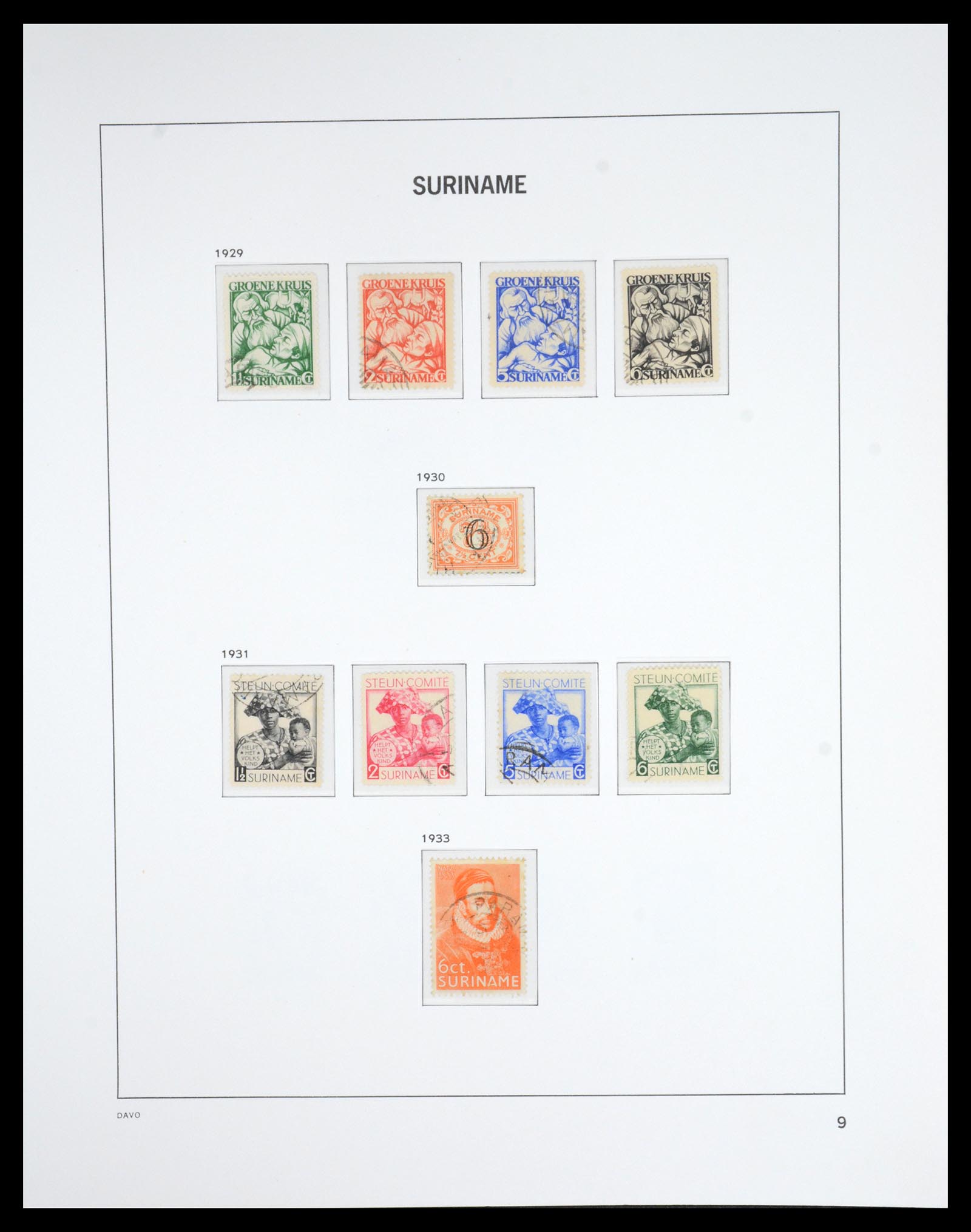 36832 009 - Postzegelverzameling 36832 Suriname 1873-1975.
