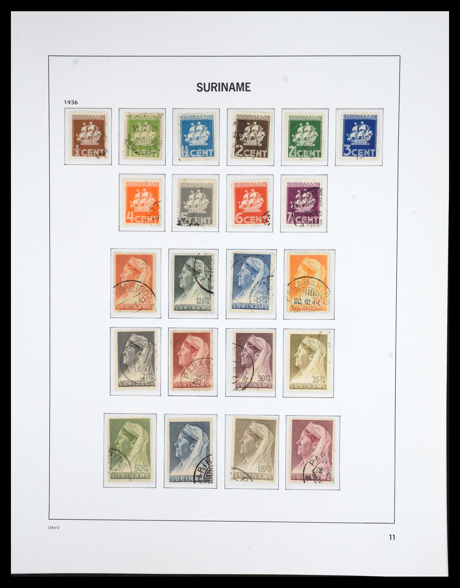 36832 011 - Postzegelverzameling 36832 Suriname 1873-1975.