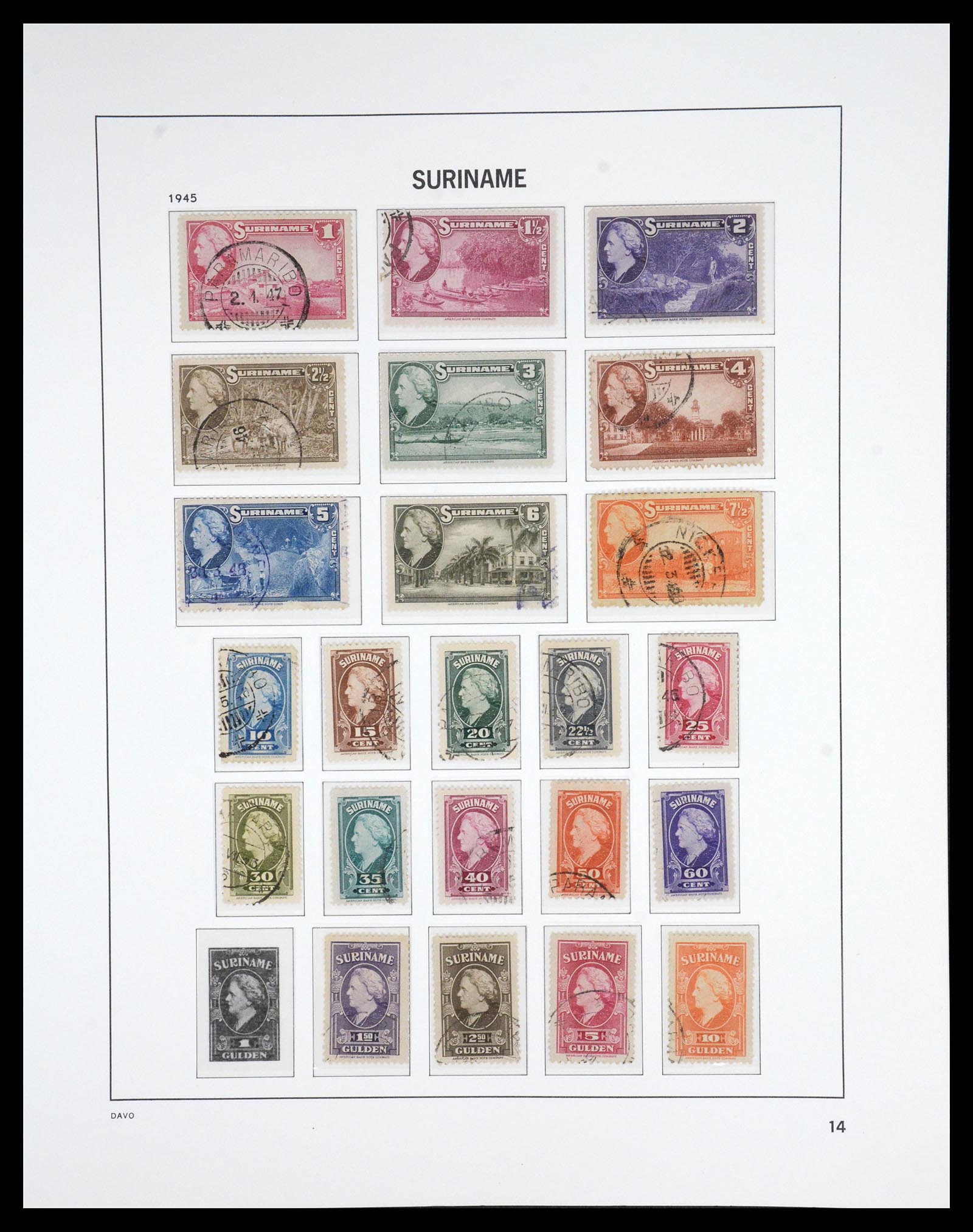 36832 014 - Postzegelverzameling 36832 Suriname 1873-1975.