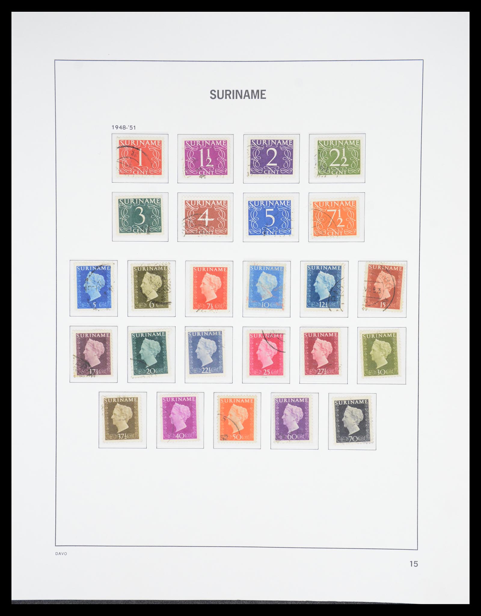 36832 015 - Postzegelverzameling 36832 Suriname 1873-1975.