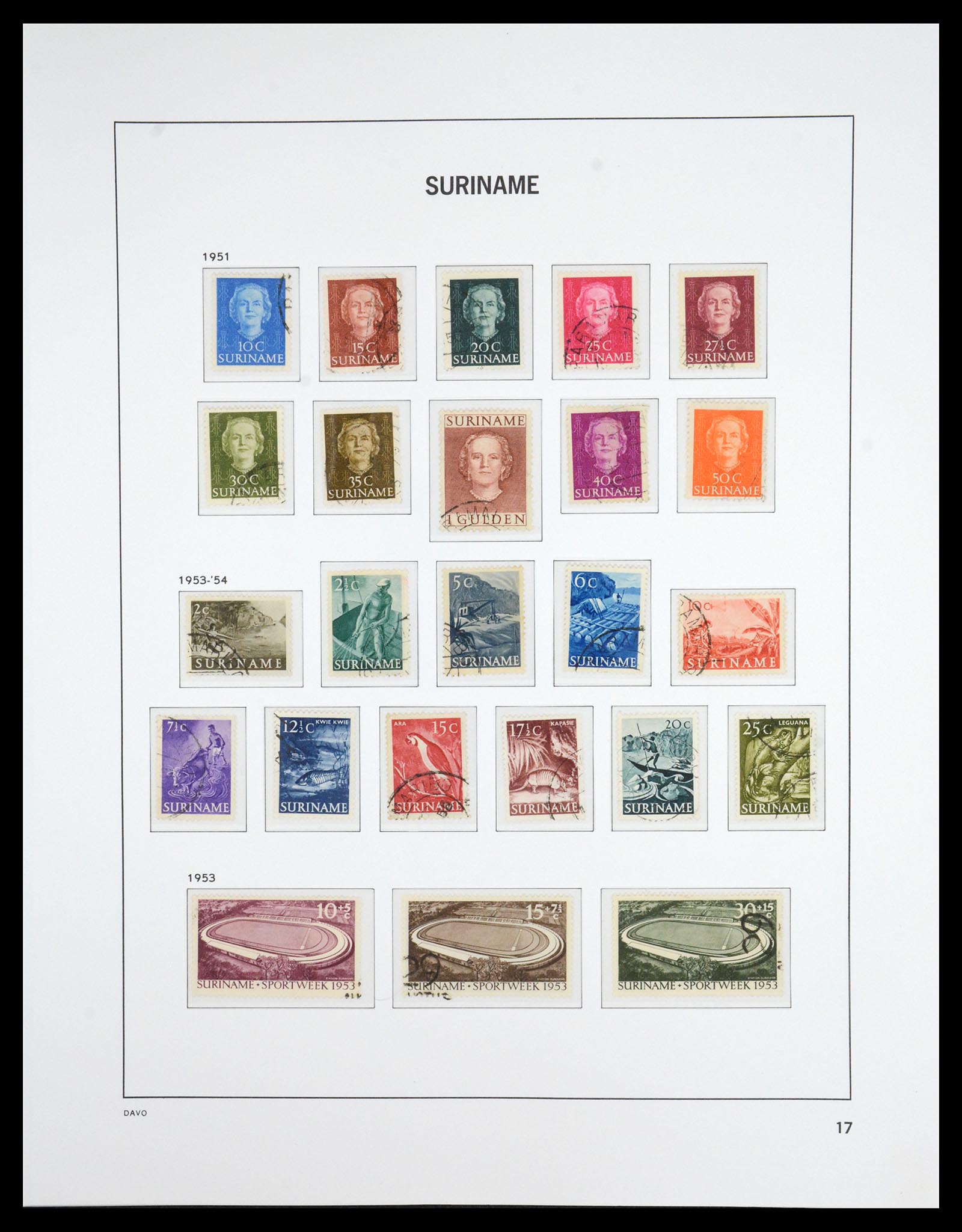 36832 017 - Postzegelverzameling 36832 Suriname 1873-1975.