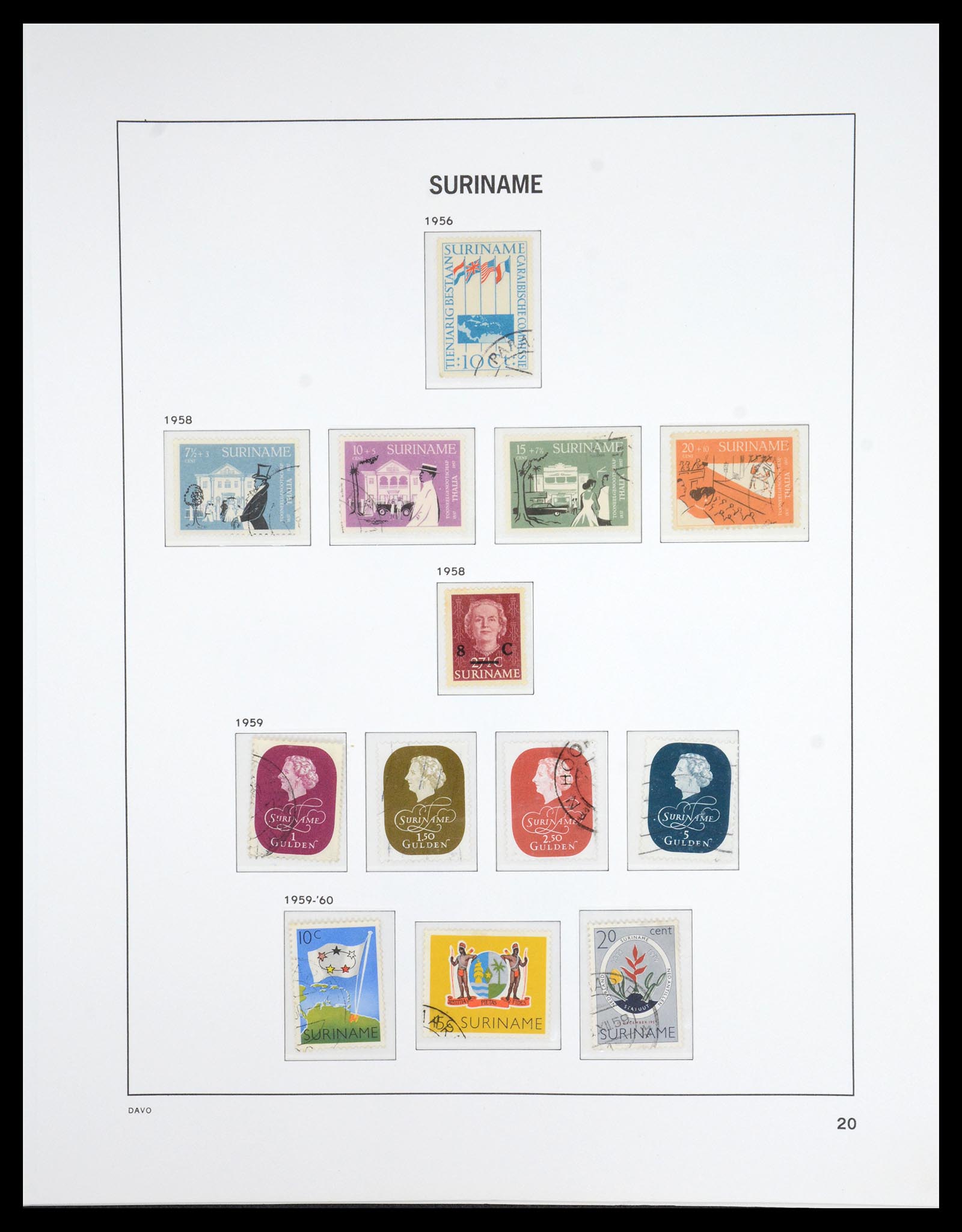 36832 020 - Postzegelverzameling 36832 Suriname 1873-1975.