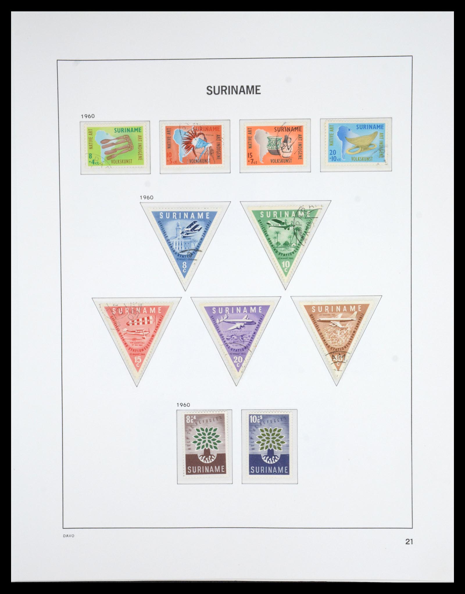 36832 021 - Postzegelverzameling 36832 Suriname 1873-1975.