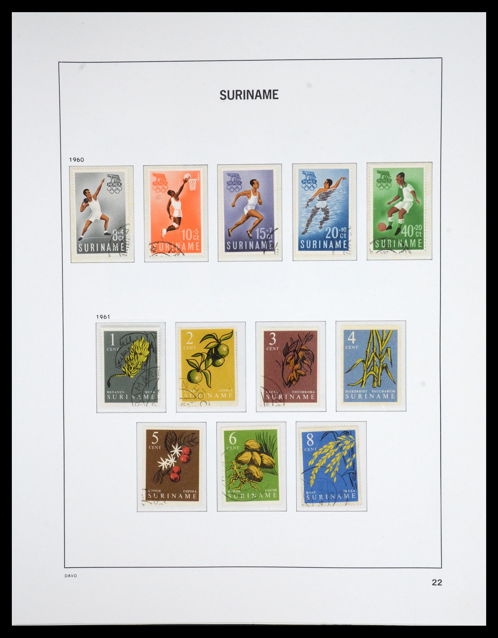 36832 022 - Postzegelverzameling 36832 Suriname 1873-1975.