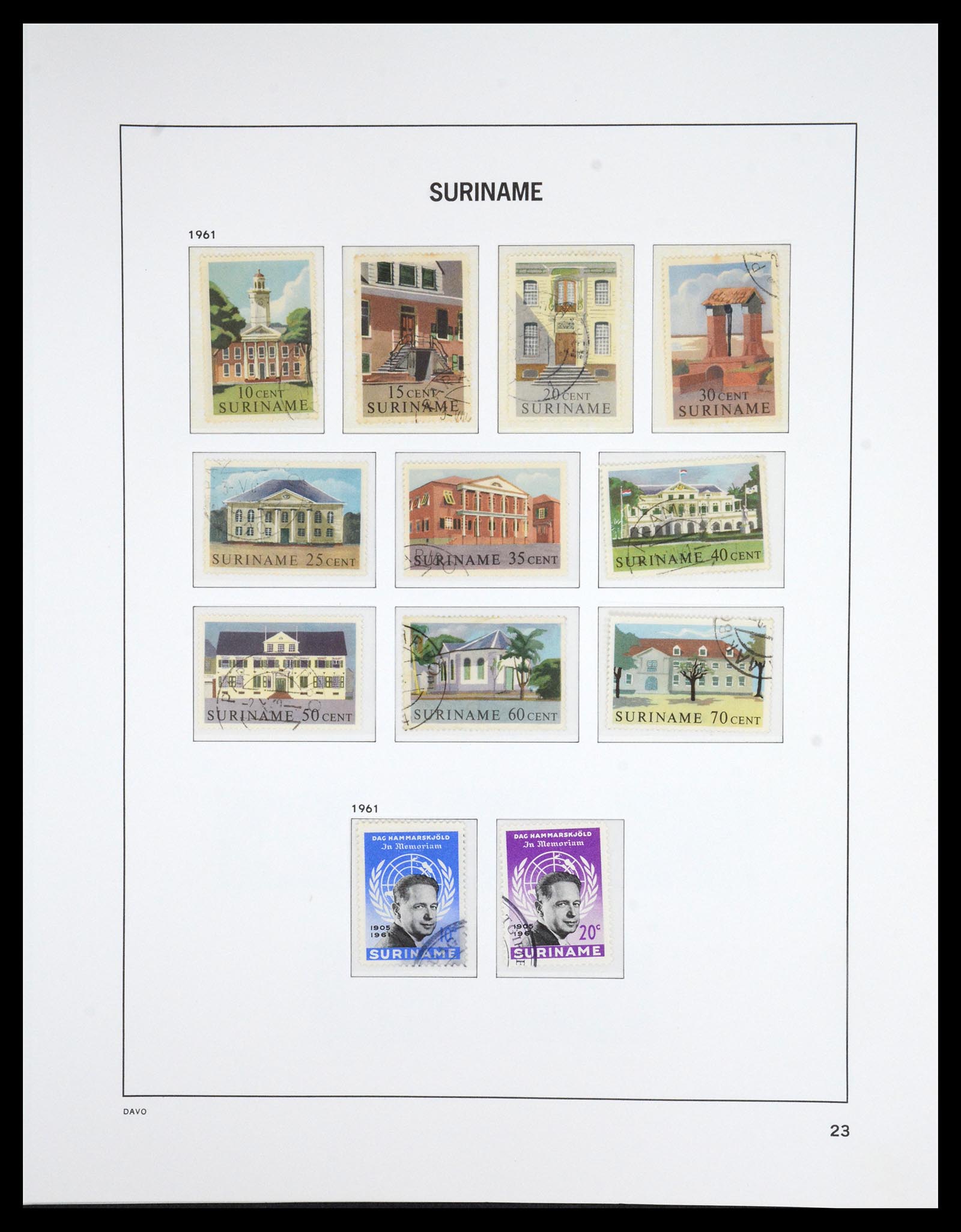 36832 023 - Postzegelverzameling 36832 Suriname 1873-1975.