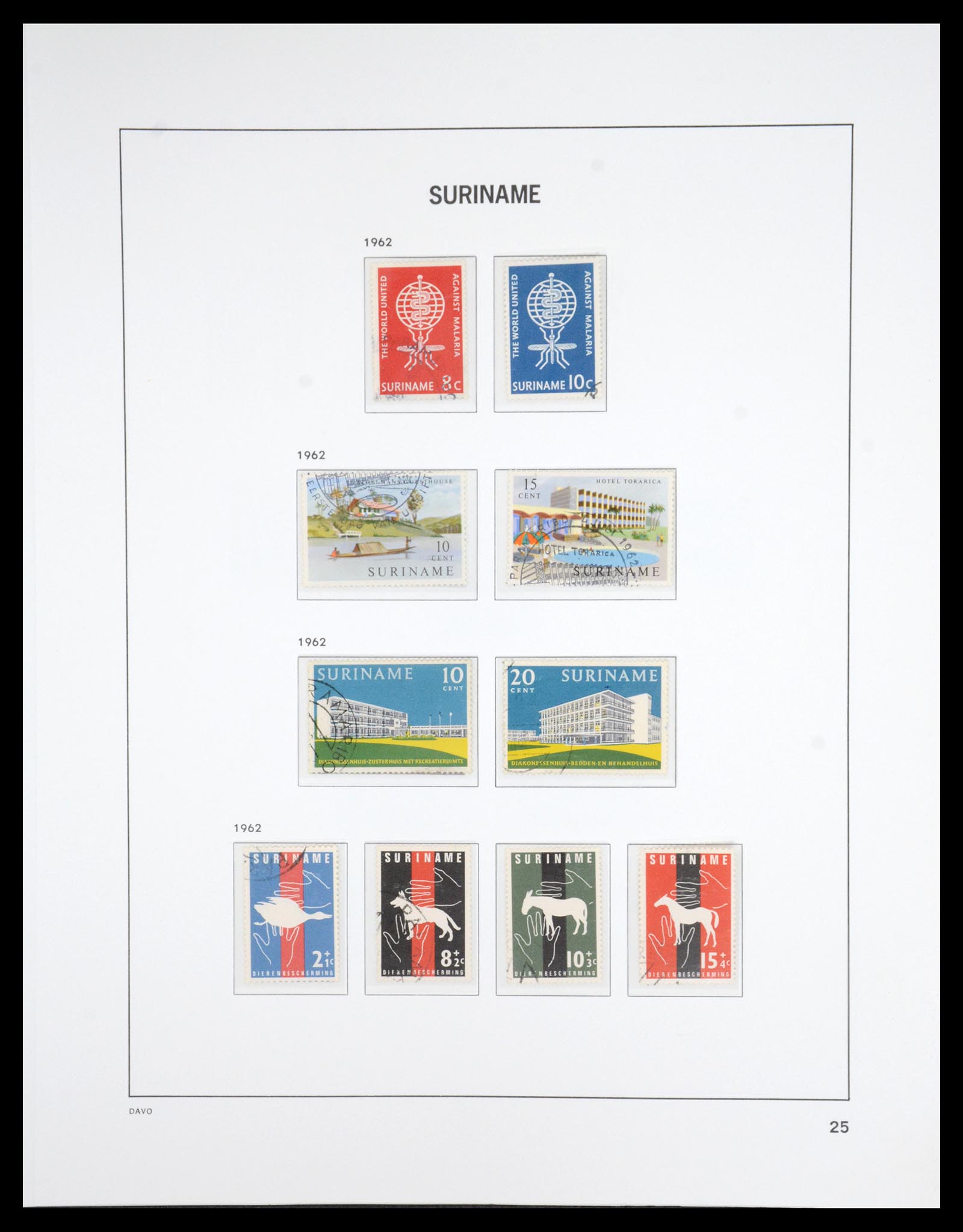 36832 025 - Postzegelverzameling 36832 Suriname 1873-1975.