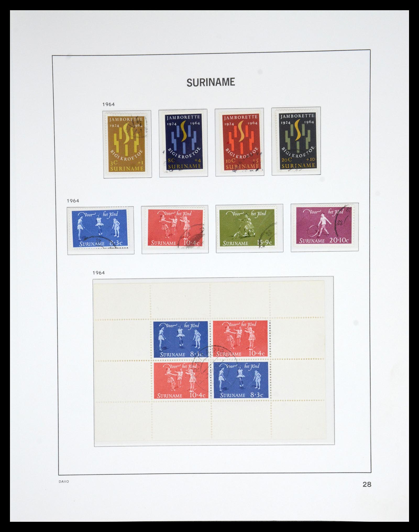 36832 028 - Postzegelverzameling 36832 Suriname 1873-1975.