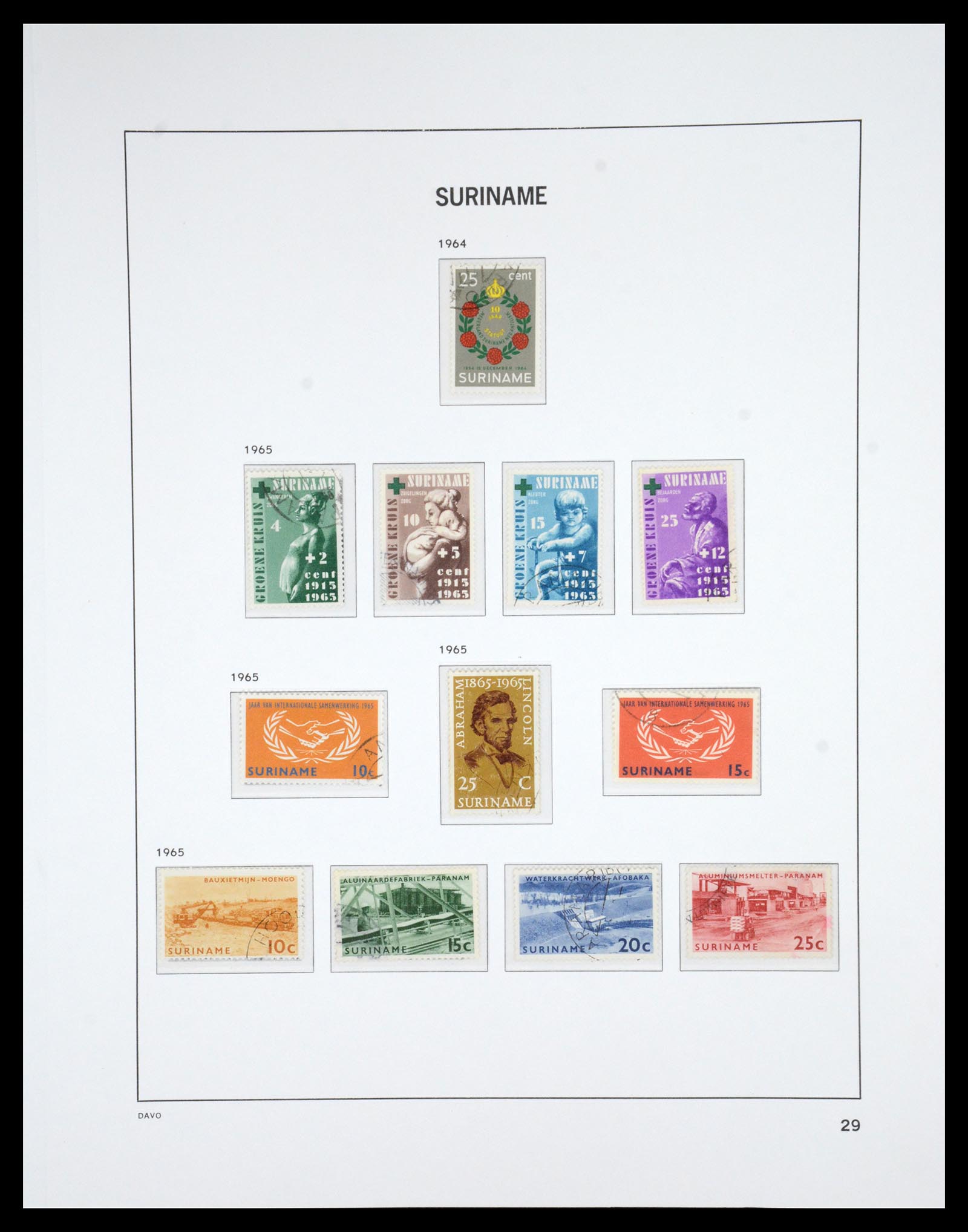 36832 029 - Postzegelverzameling 36832 Suriname 1873-1975.