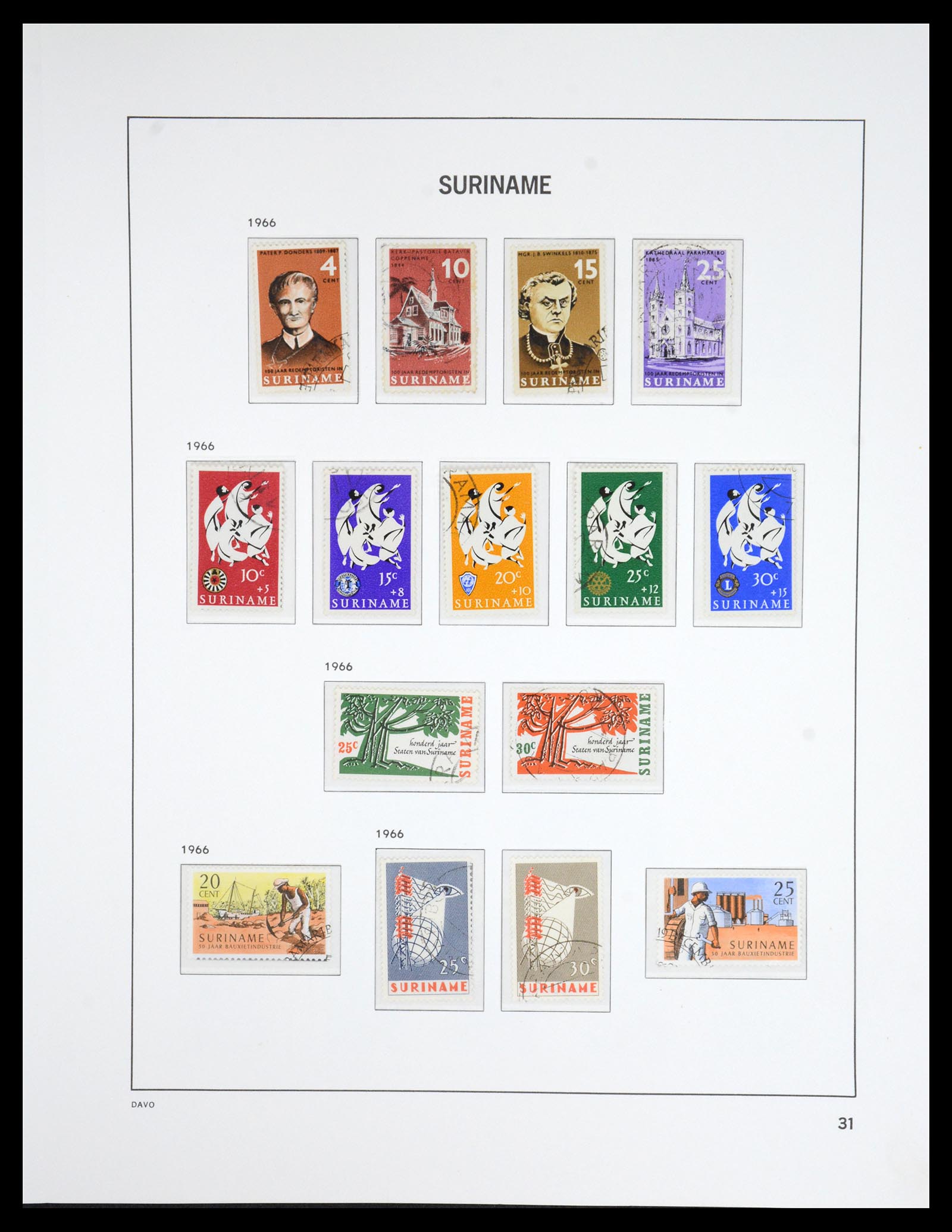 36832 032 - Postzegelverzameling 36832 Suriname 1873-1975.
