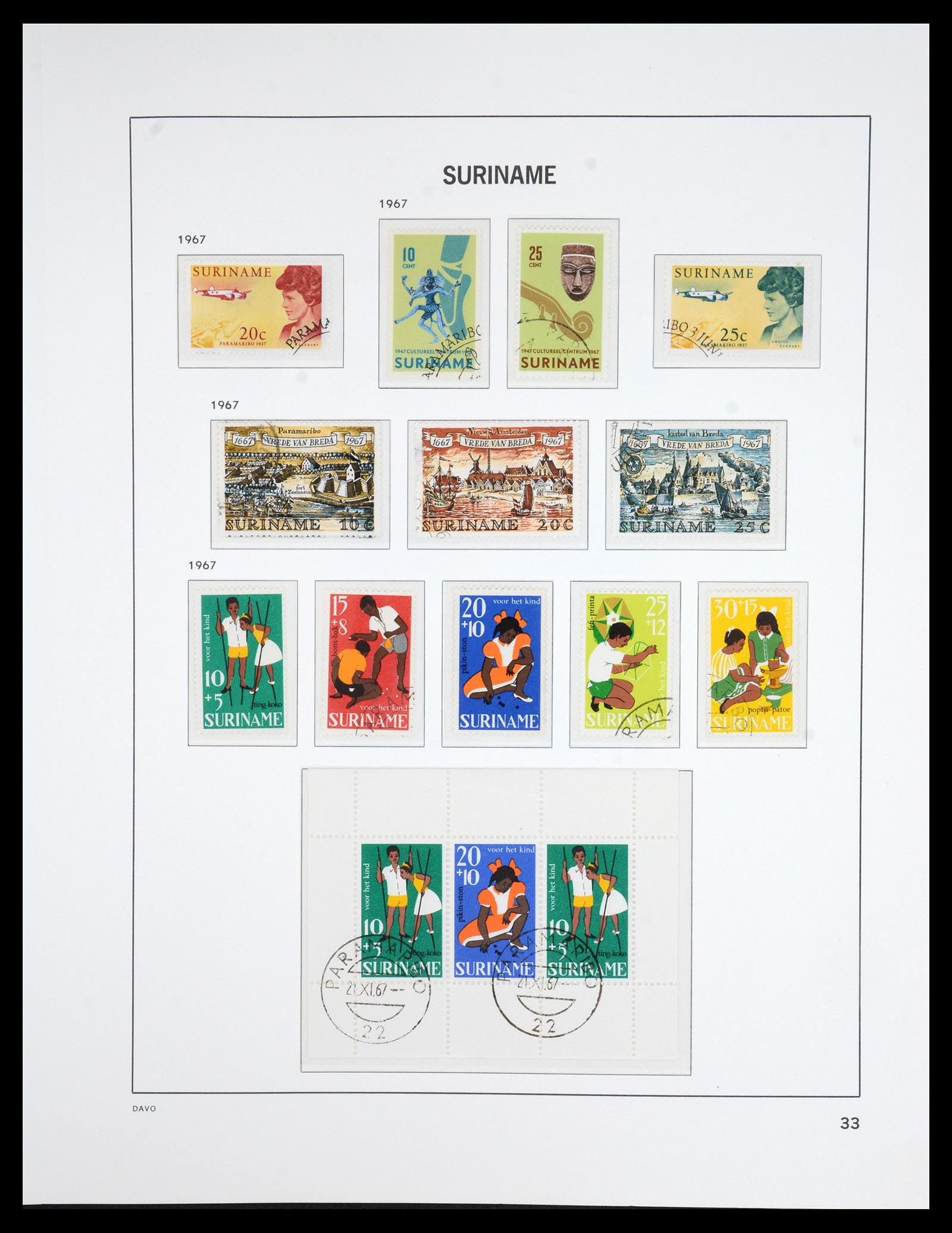 36832 034 - Postzegelverzameling 36832 Suriname 1873-1975.