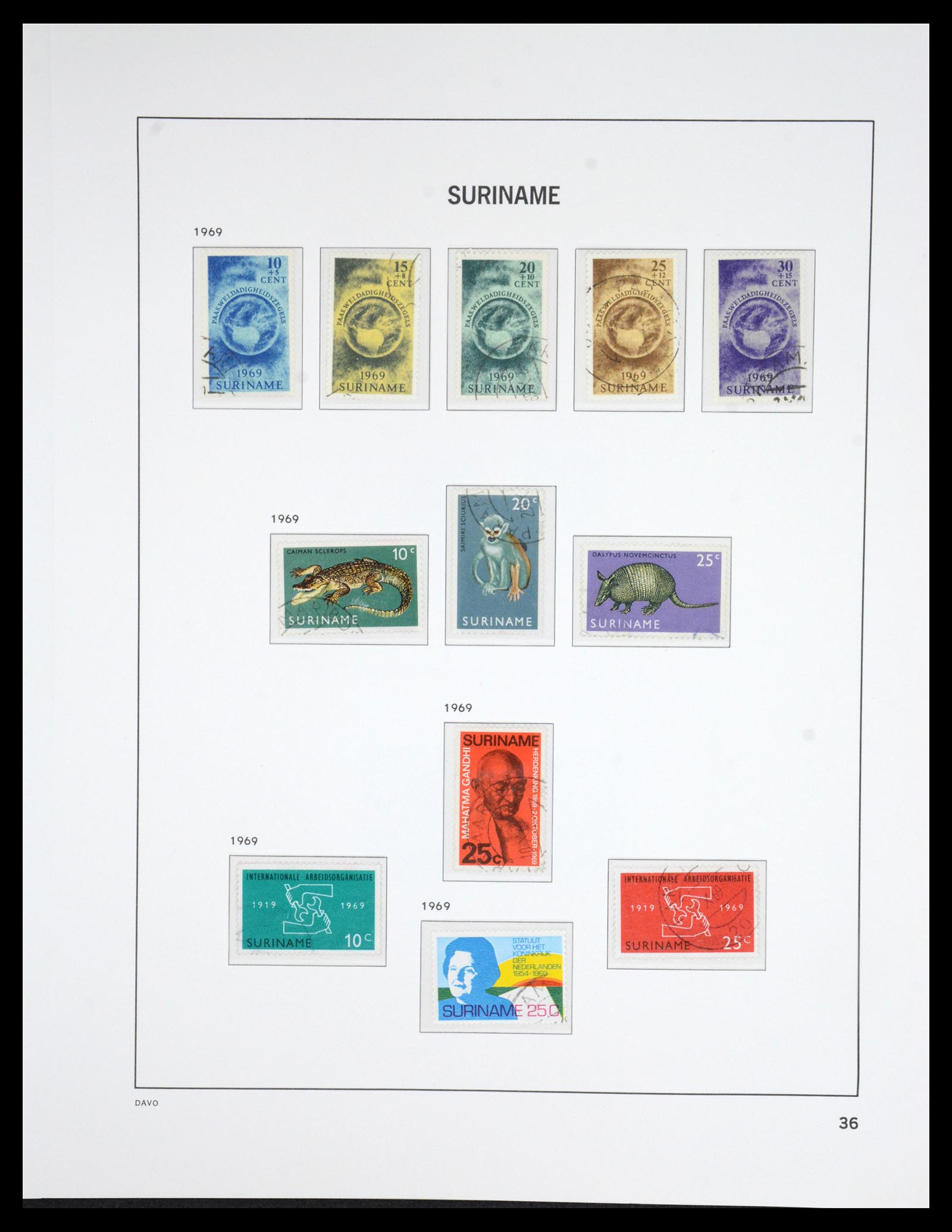 36832 037 - Postzegelverzameling 36832 Suriname 1873-1975.