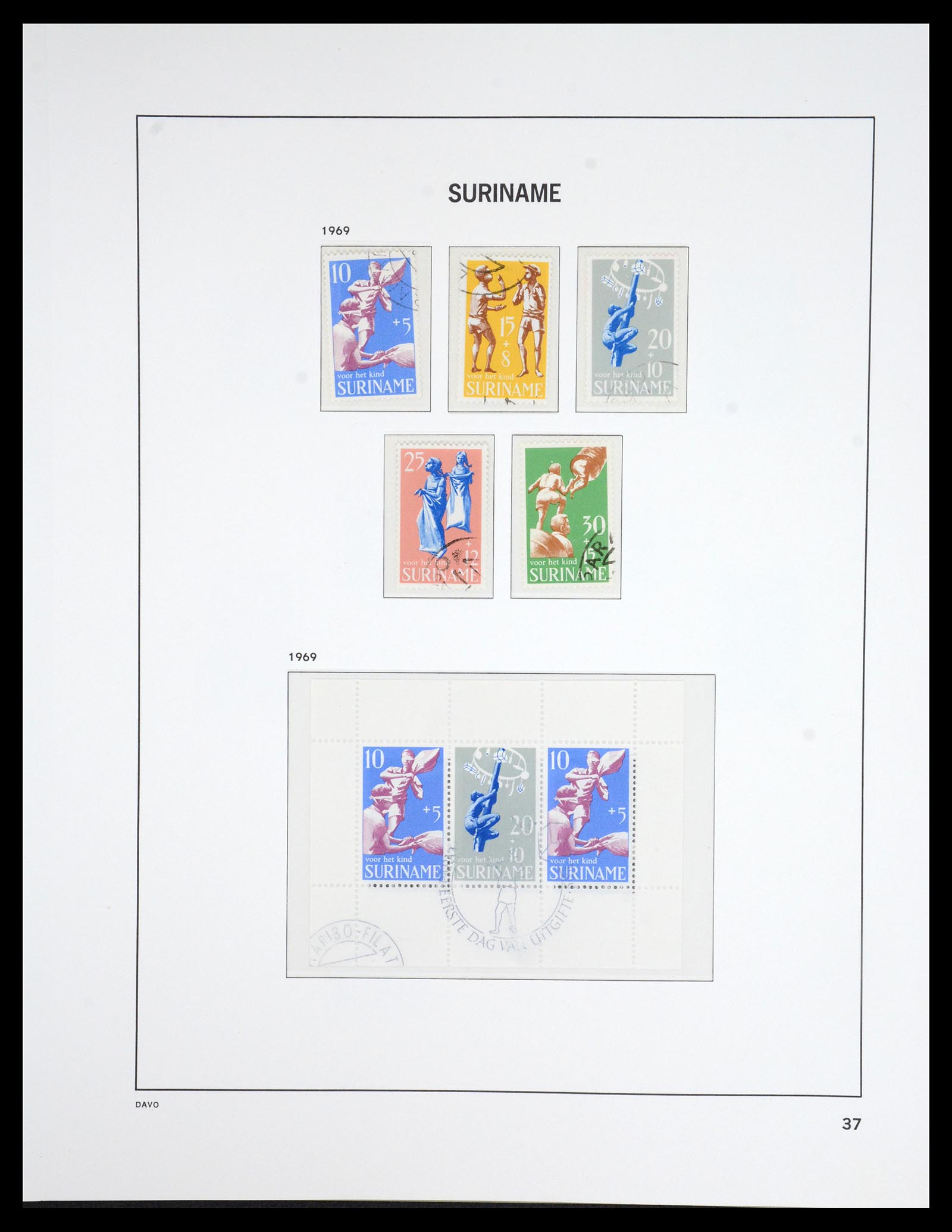 36832 038 - Postzegelverzameling 36832 Suriname 1873-1975.