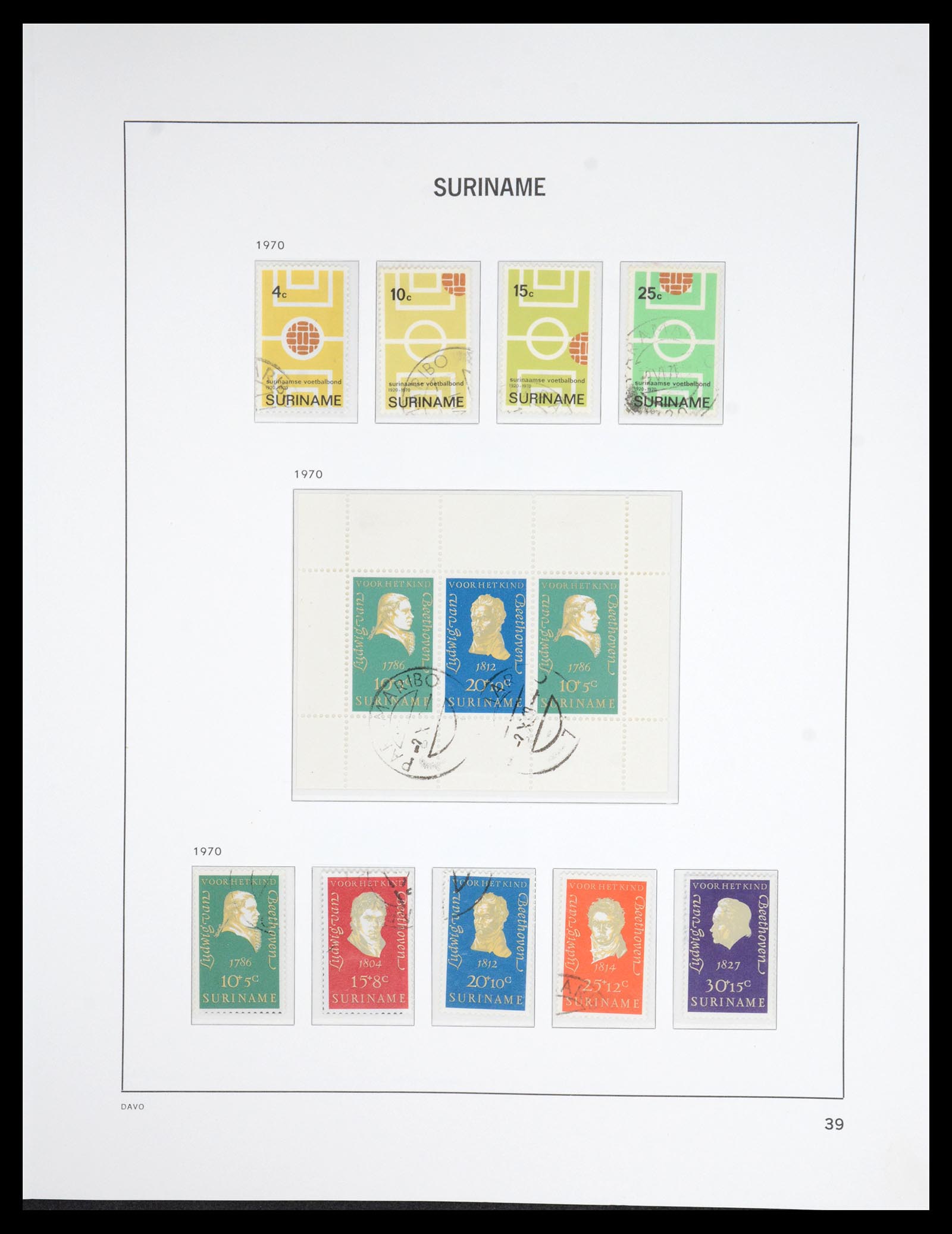 36832 040 - Postzegelverzameling 36832 Suriname 1873-1975.