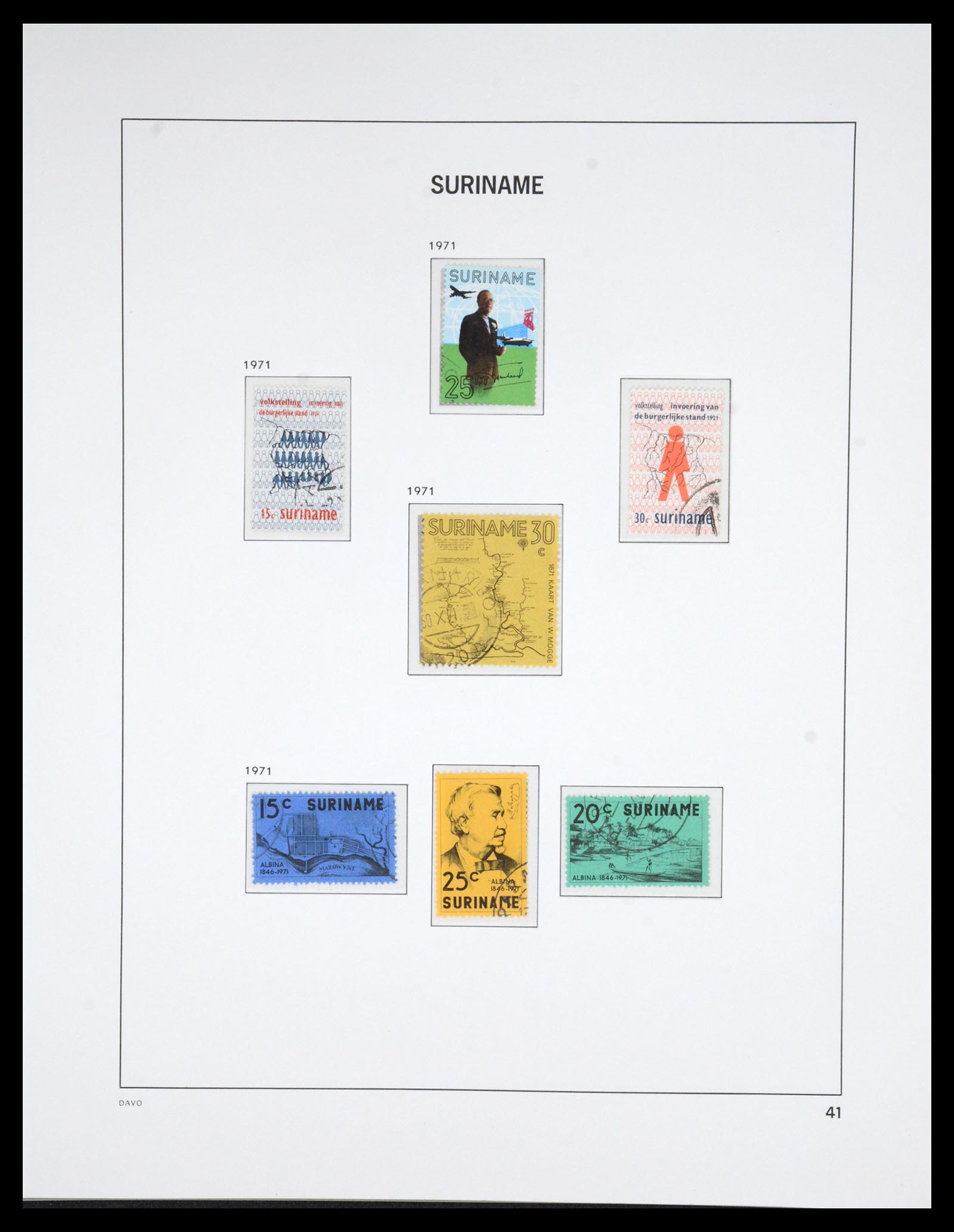 36832 042 - Postzegelverzameling 36832 Suriname 1873-1975.