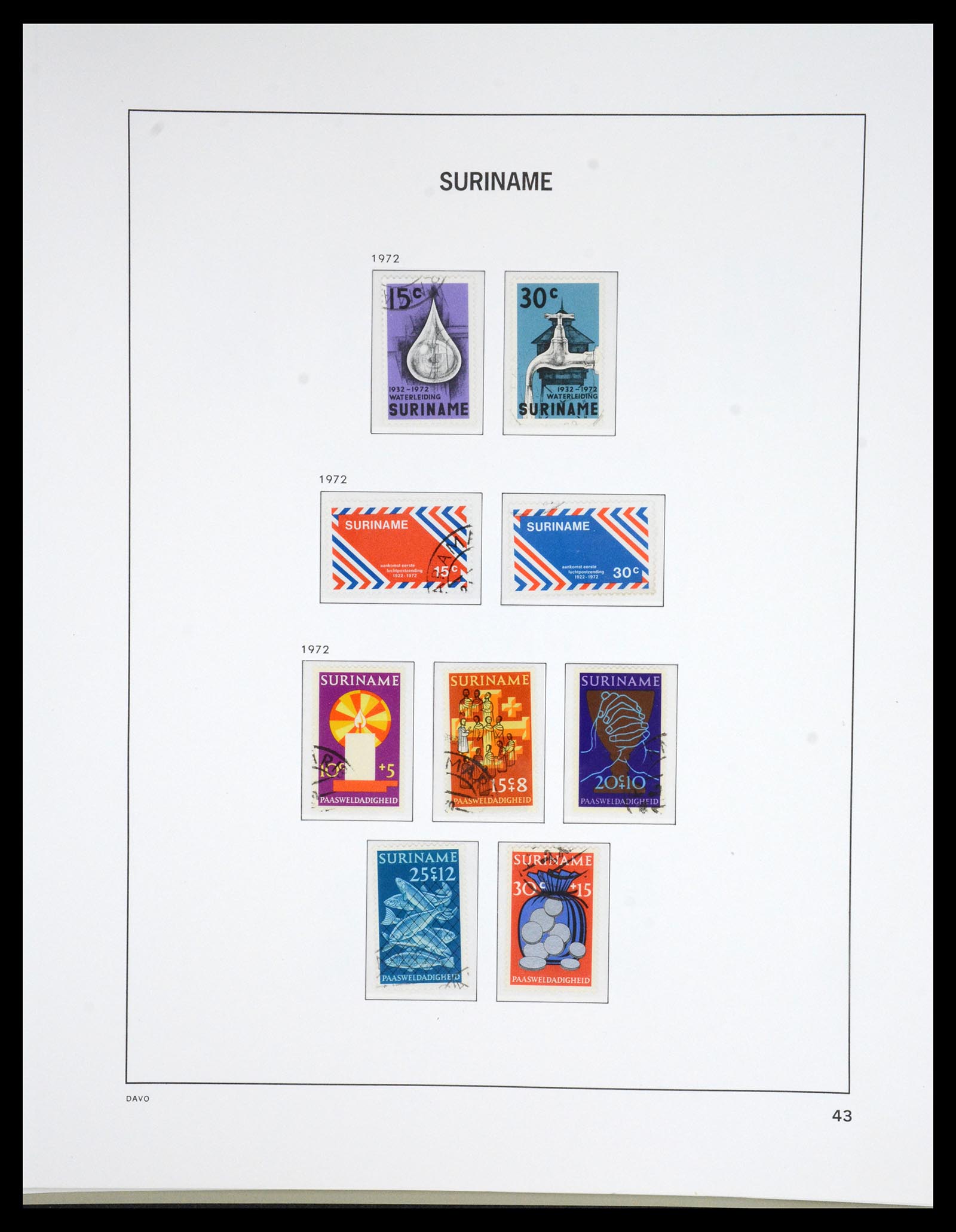 36832 044 - Postzegelverzameling 36832 Suriname 1873-1975.