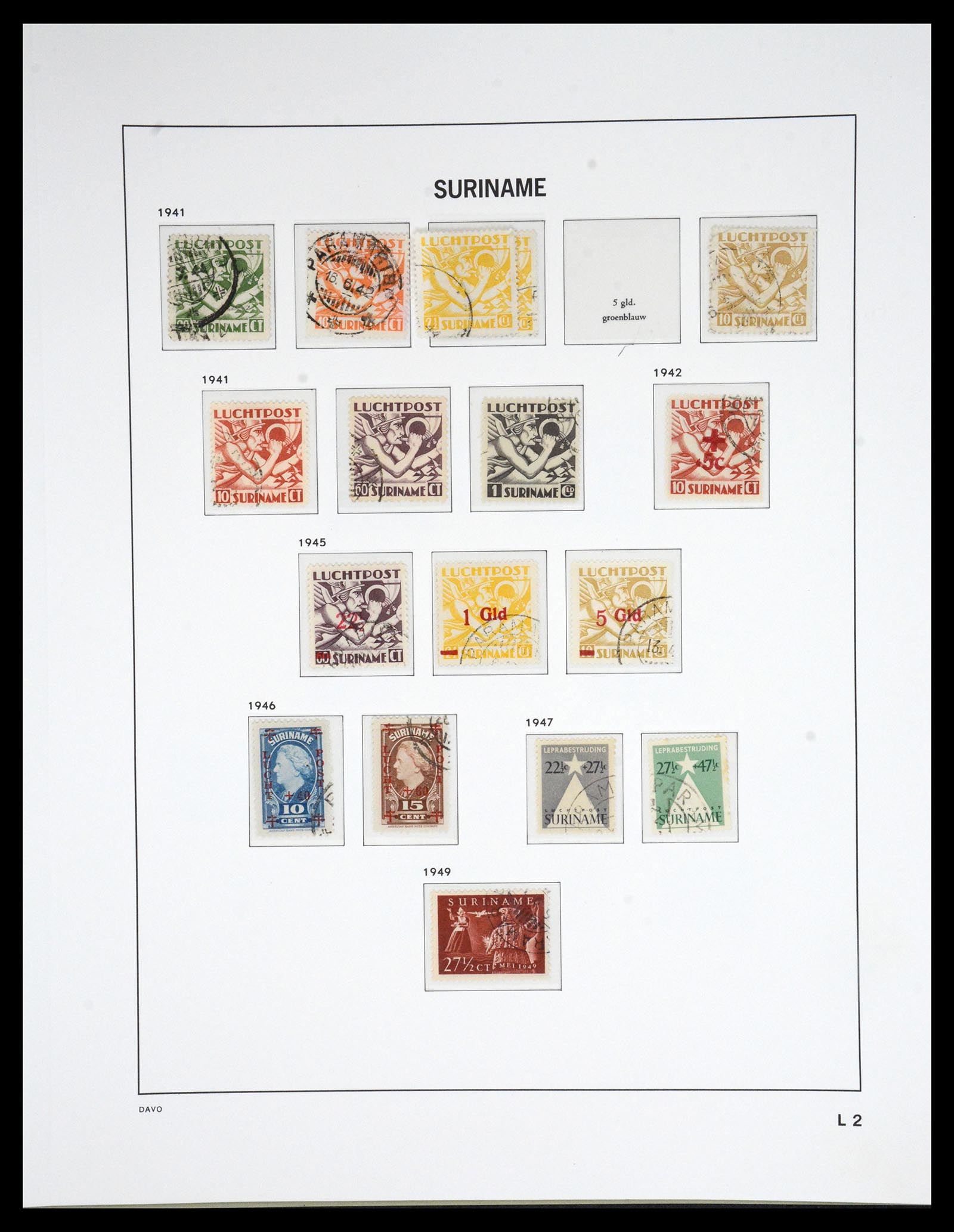 36832 053 - Postzegelverzameling 36832 Suriname 1873-1975.
