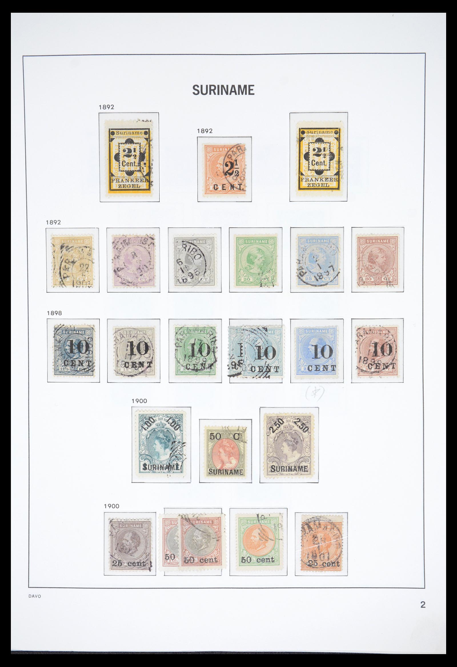 36833 002 - Postzegelverzameling 36833 Suriname 1873-1975.