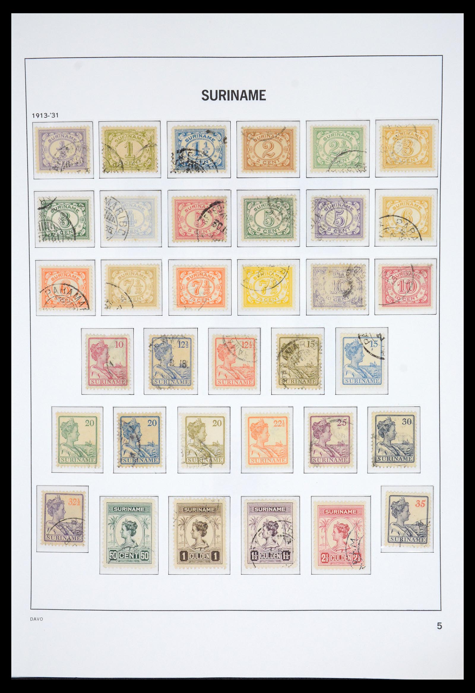 36833 005 - Postzegelverzameling 36833 Suriname 1873-1975.