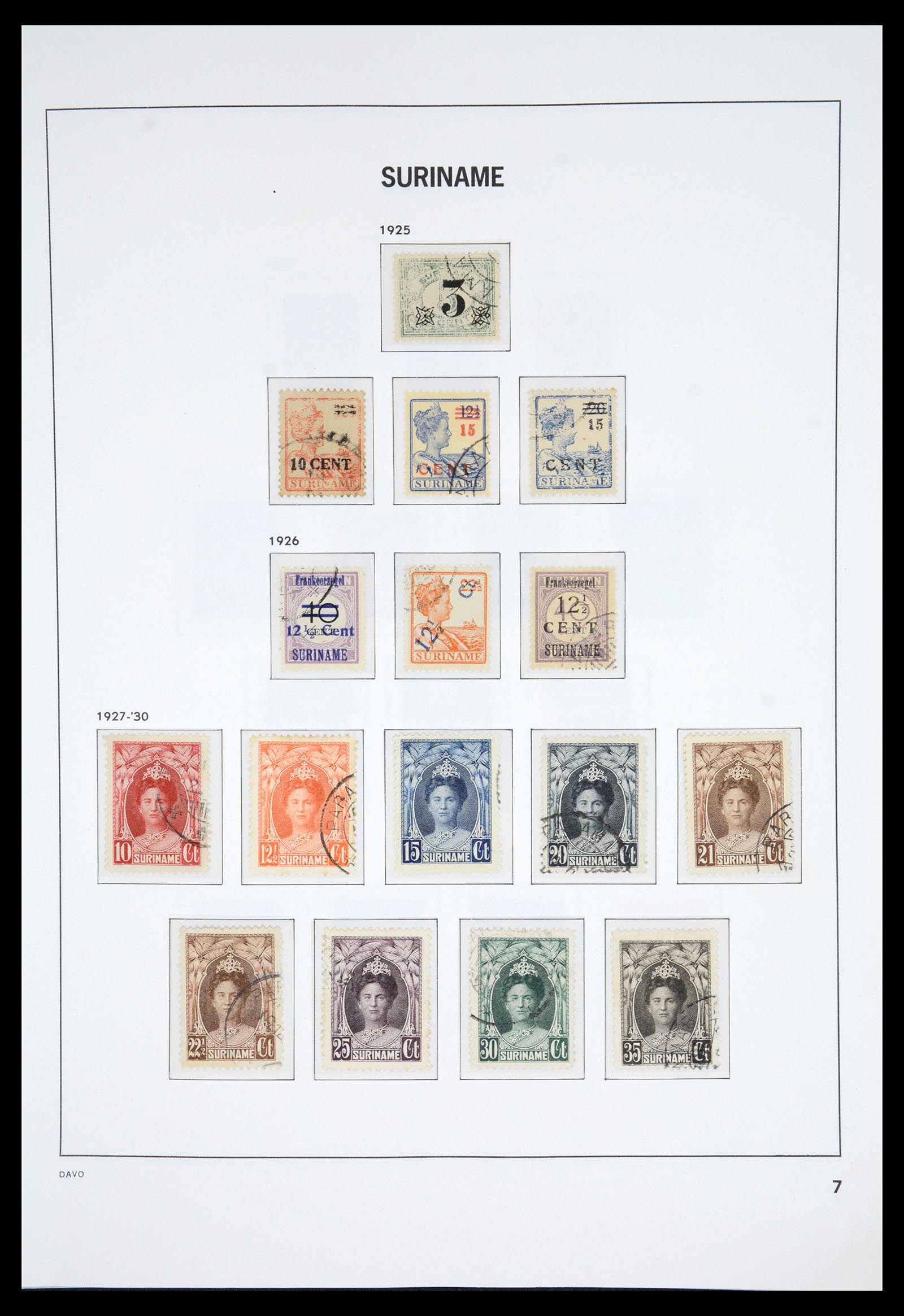 36833 007 - Postzegelverzameling 36833 Suriname 1873-1975.