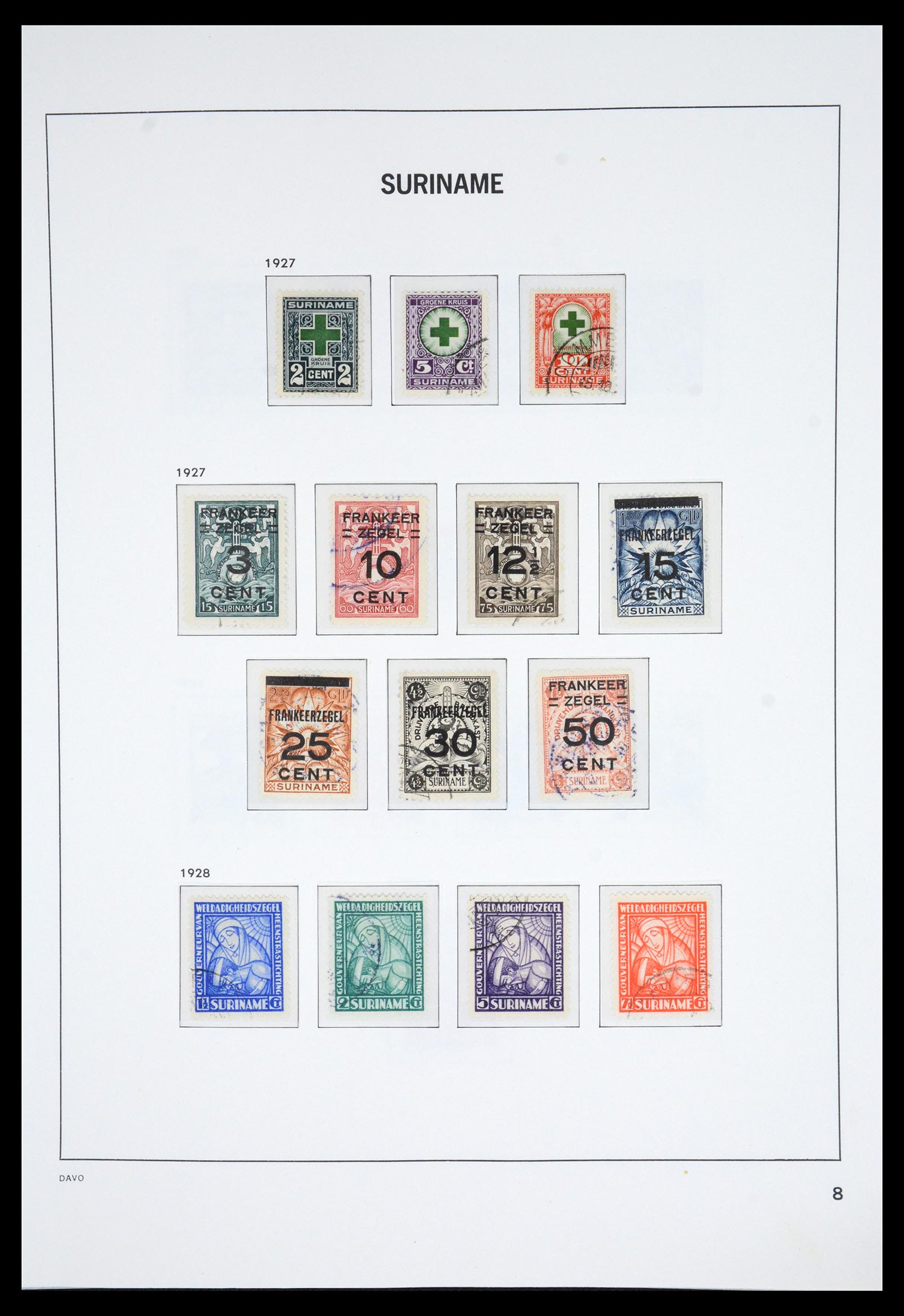 36833 008 - Postzegelverzameling 36833 Suriname 1873-1975.