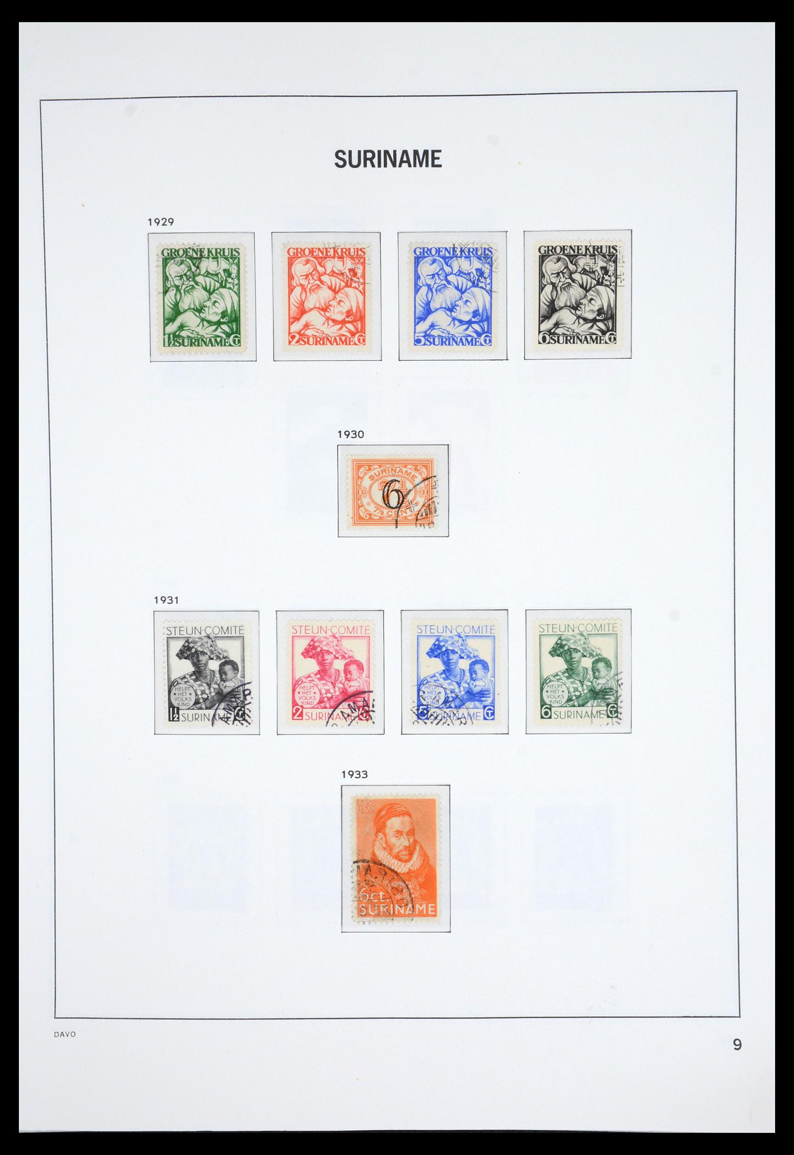36833 009 - Postzegelverzameling 36833 Suriname 1873-1975.