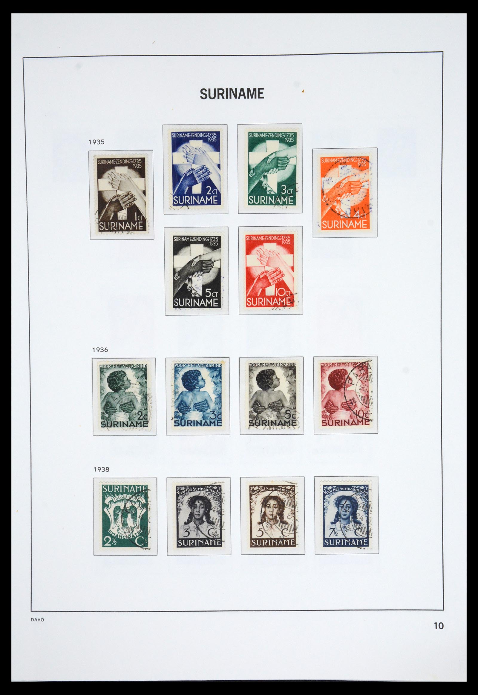 36833 010 - Postzegelverzameling 36833 Suriname 1873-1975.