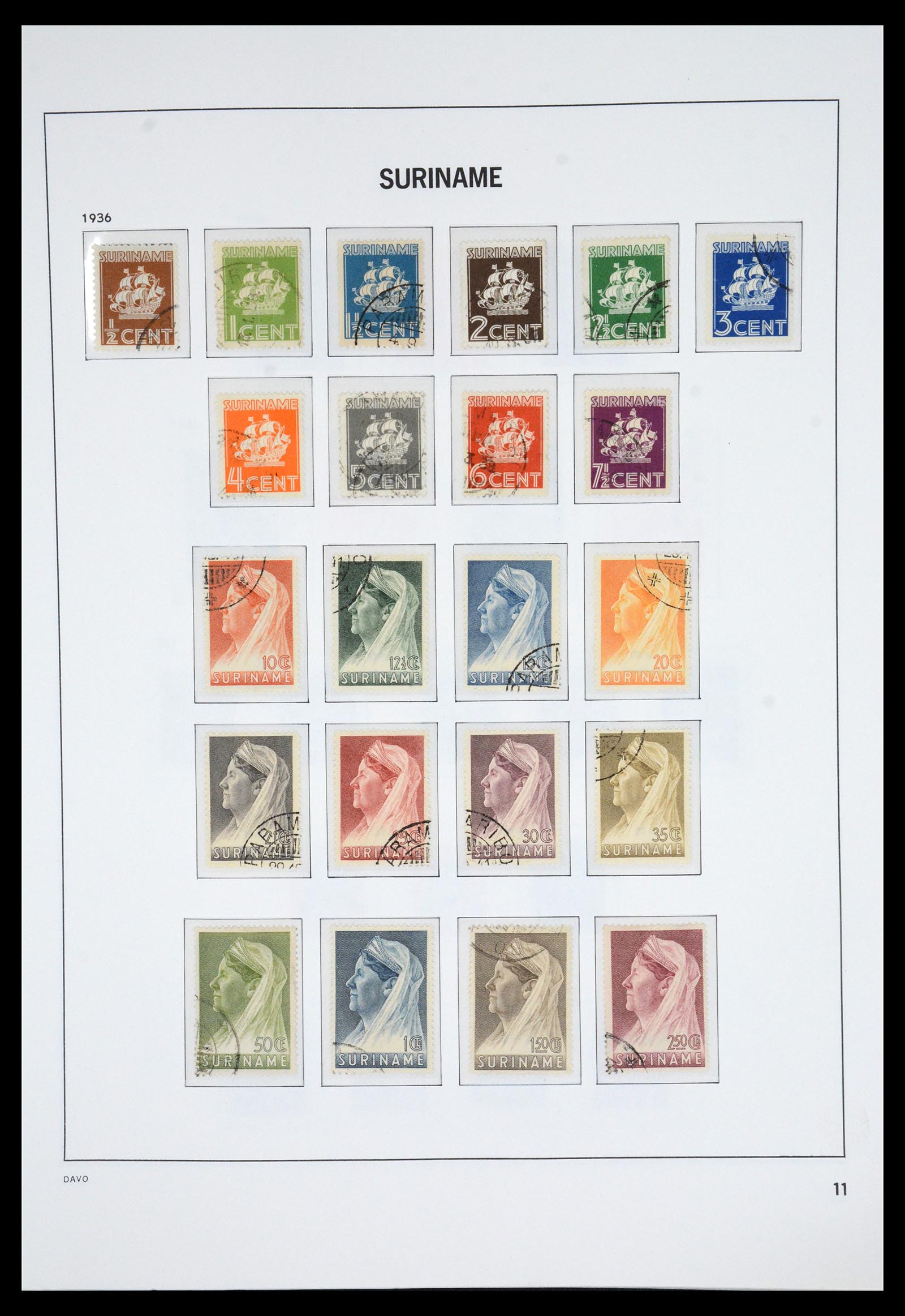 36833 011 - Postzegelverzameling 36833 Suriname 1873-1975.