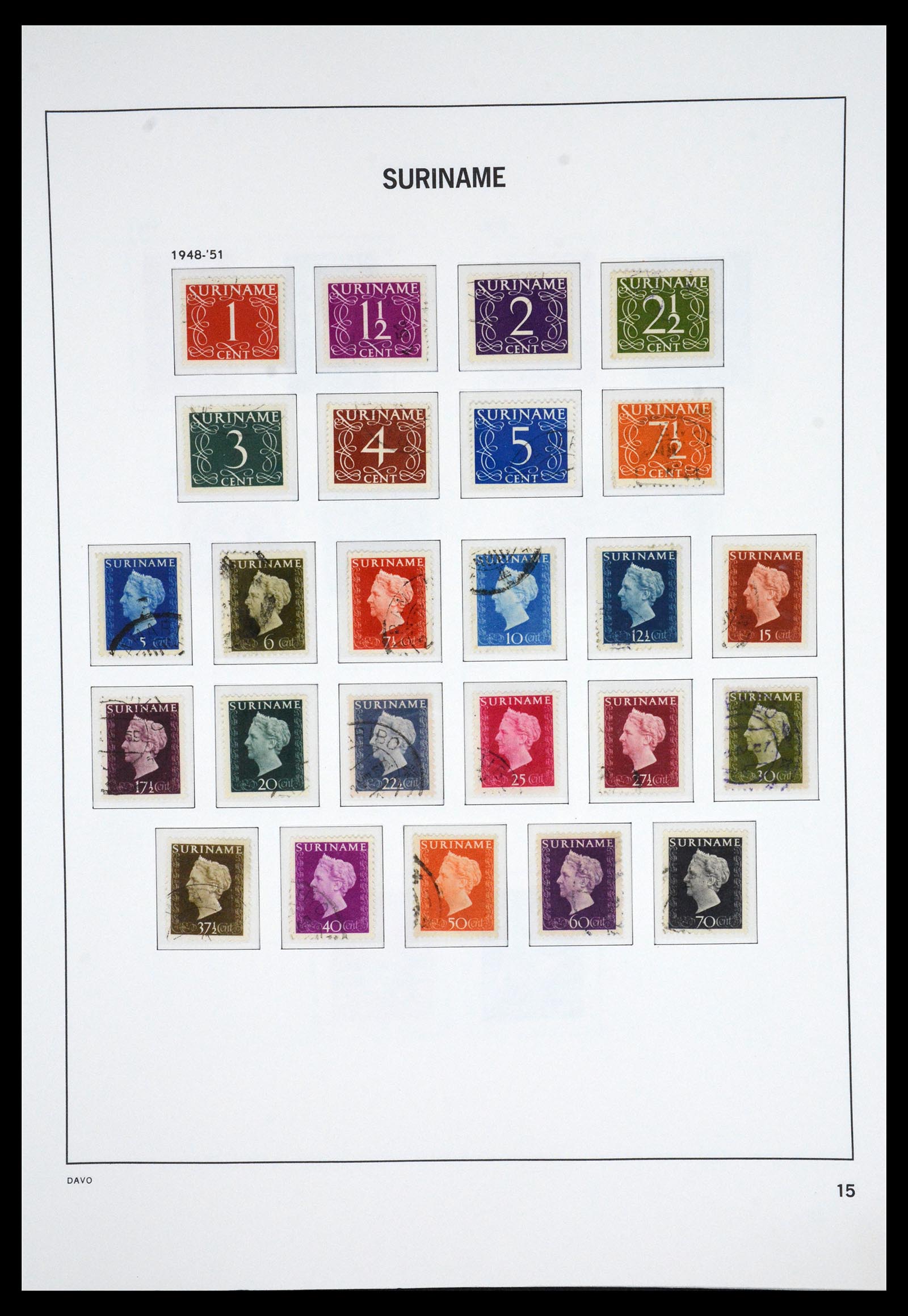 36833 015 - Postzegelverzameling 36833 Suriname 1873-1975.