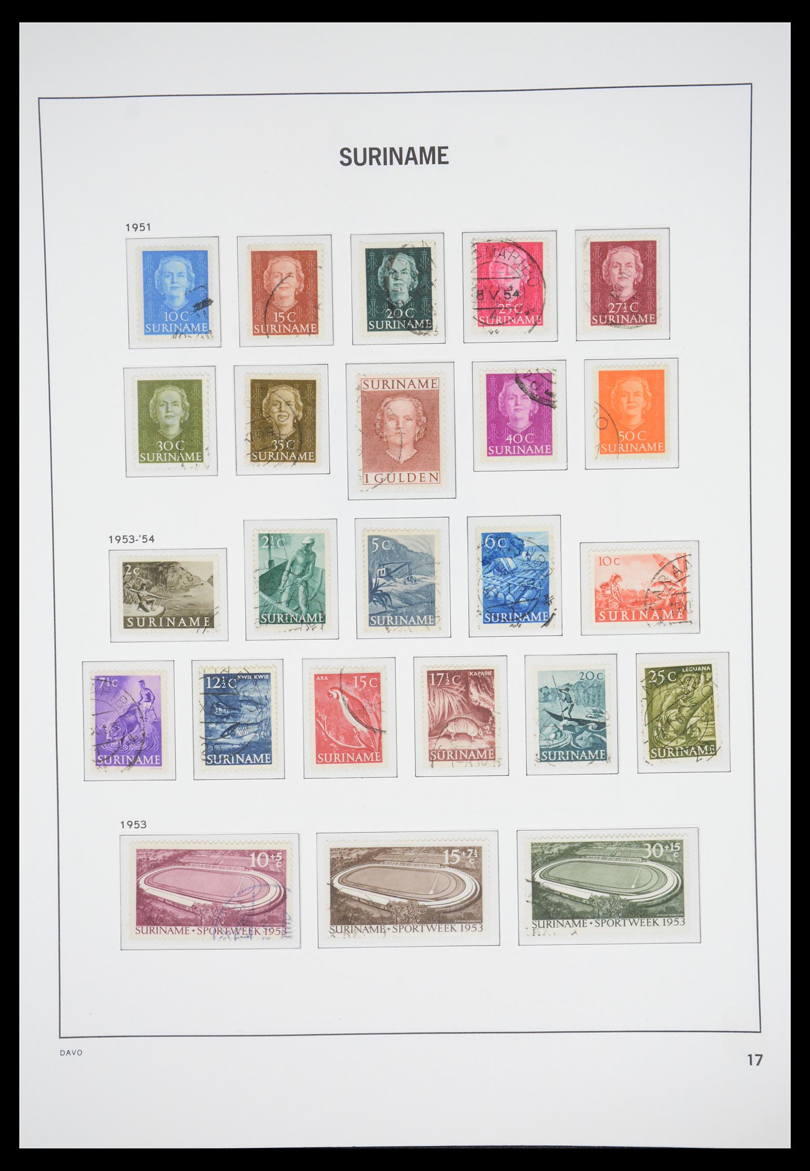 36833 017 - Postzegelverzameling 36833 Suriname 1873-1975.