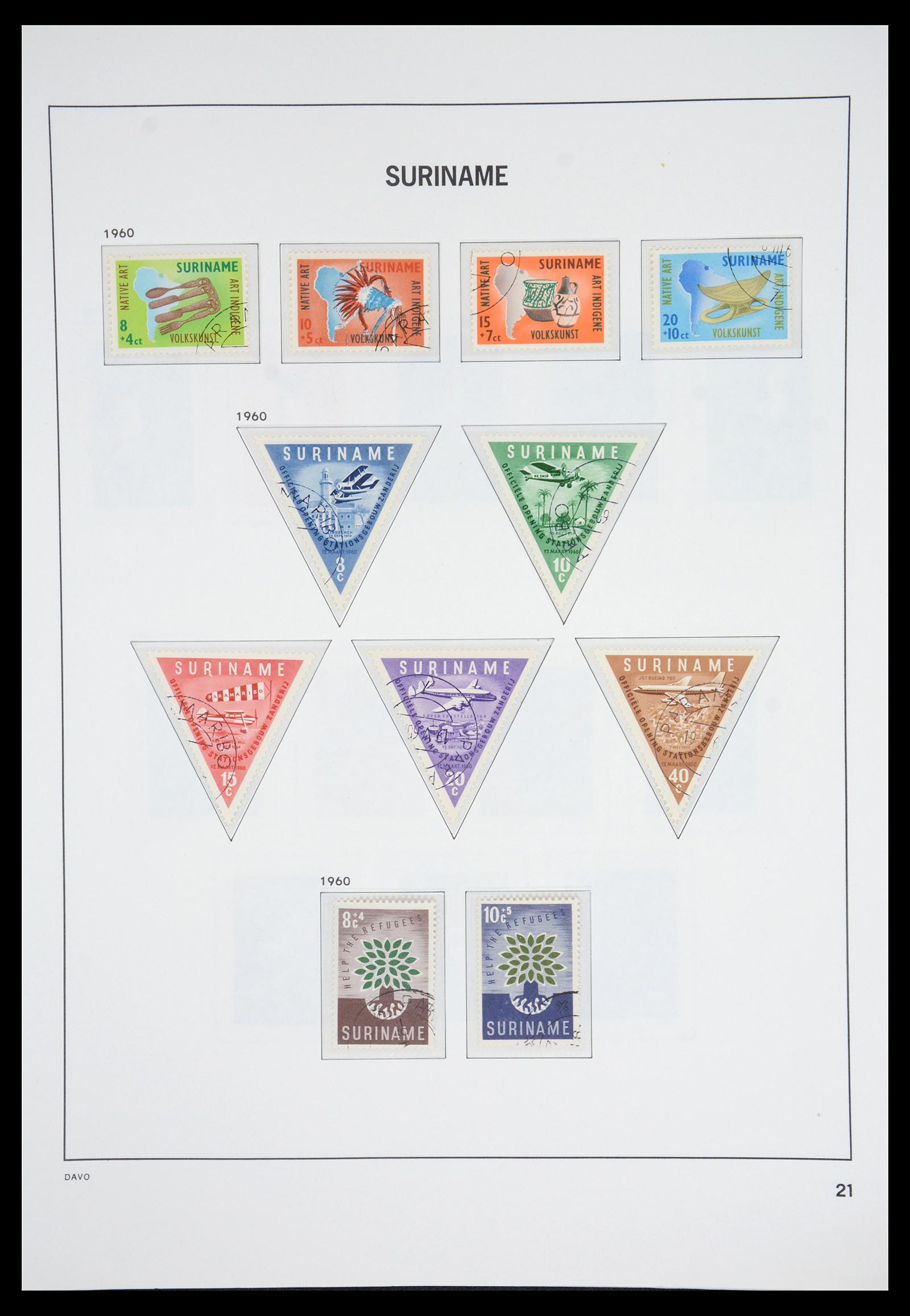 36833 021 - Postzegelverzameling 36833 Suriname 1873-1975.