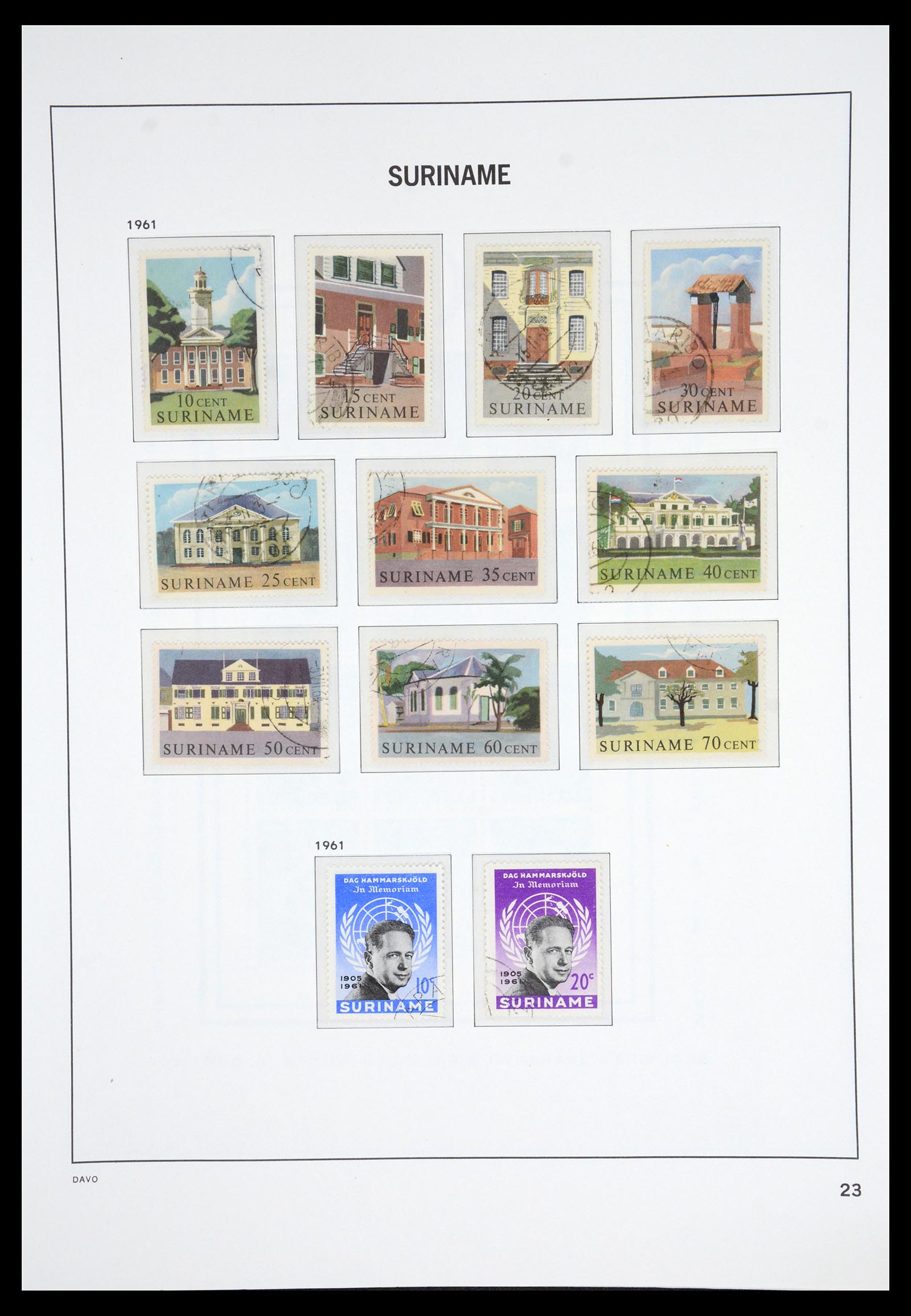 36833 023 - Postzegelverzameling 36833 Suriname 1873-1975.