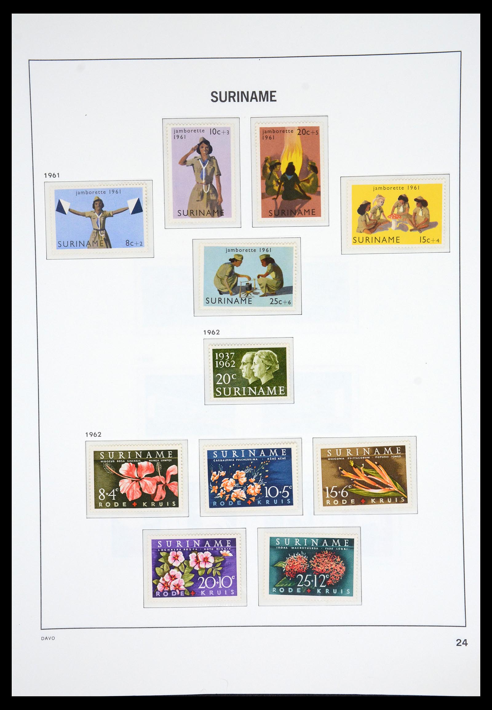 36833 025 - Postzegelverzameling 36833 Suriname 1873-1975.