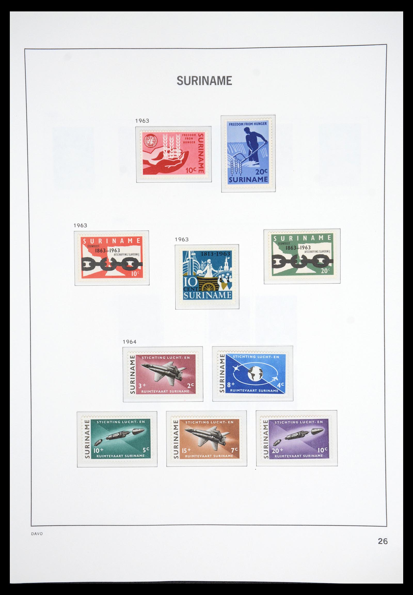 36833 027 - Postzegelverzameling 36833 Suriname 1873-1975.