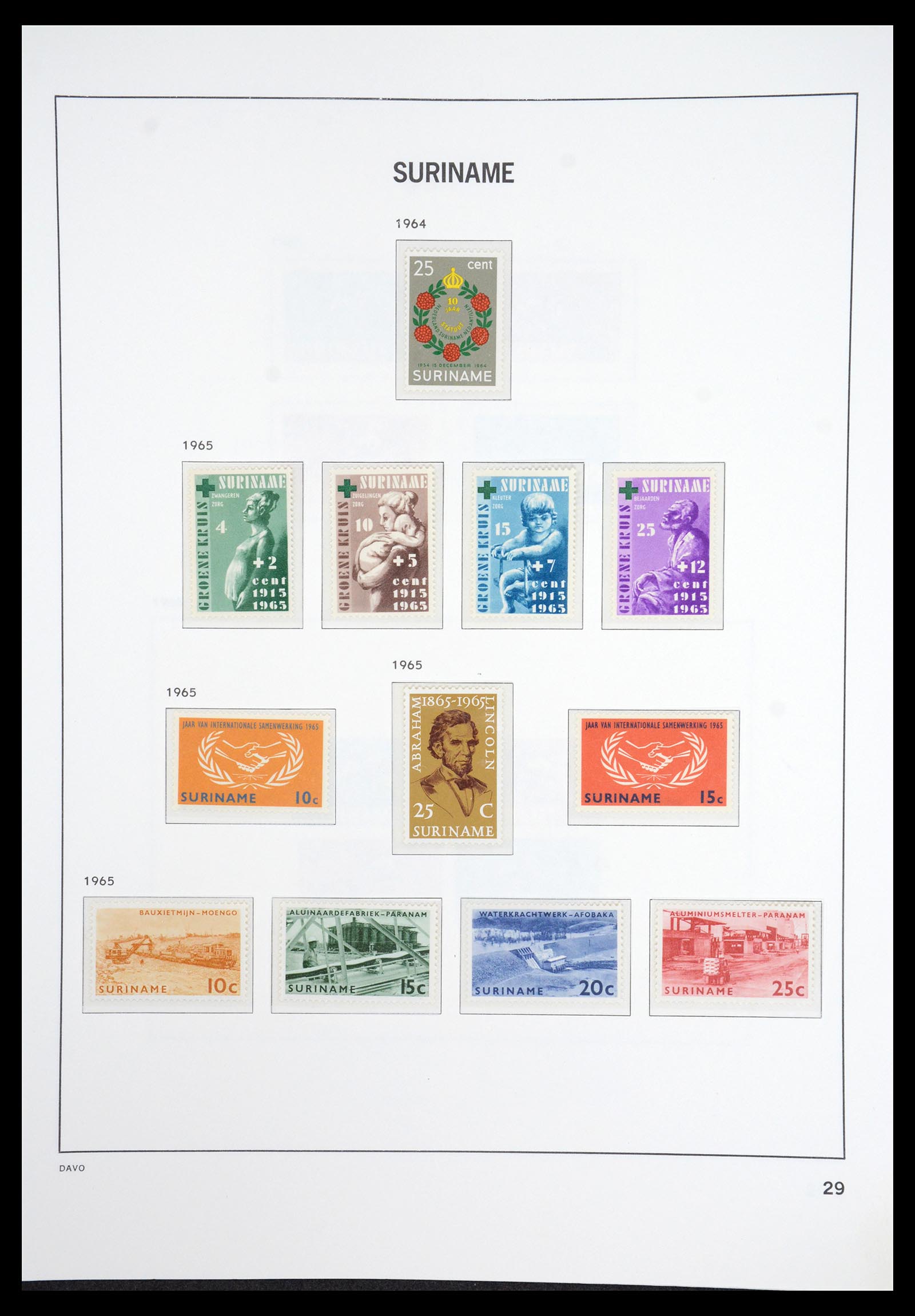36833 030 - Postzegelverzameling 36833 Suriname 1873-1975.