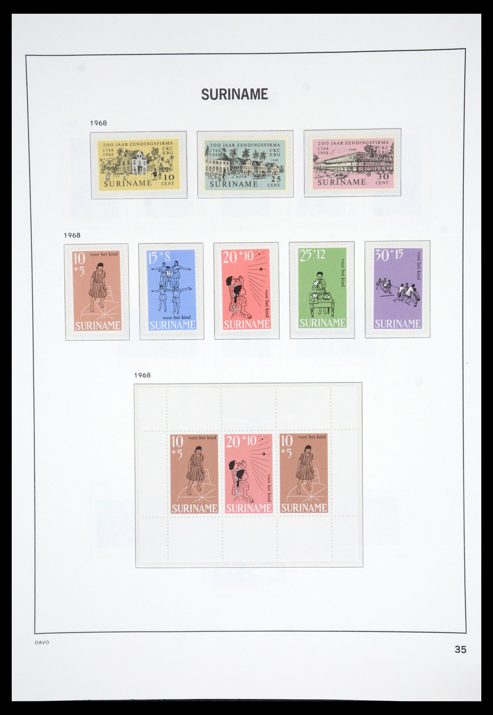 36833 038 - Postzegelverzameling 36833 Suriname 1873-1975.