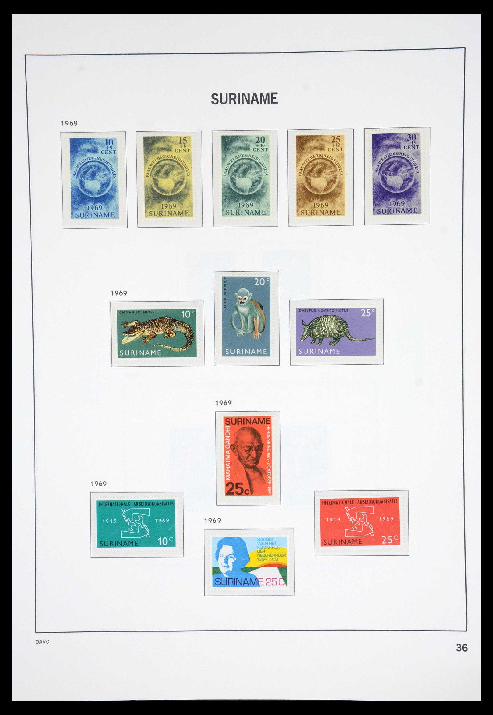 36833 039 - Postzegelverzameling 36833 Suriname 1873-1975.