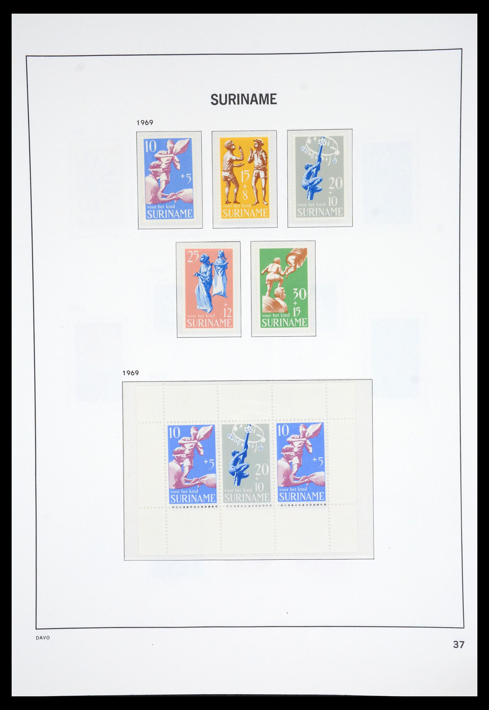 36833 040 - Postzegelverzameling 36833 Suriname 1873-1975.
