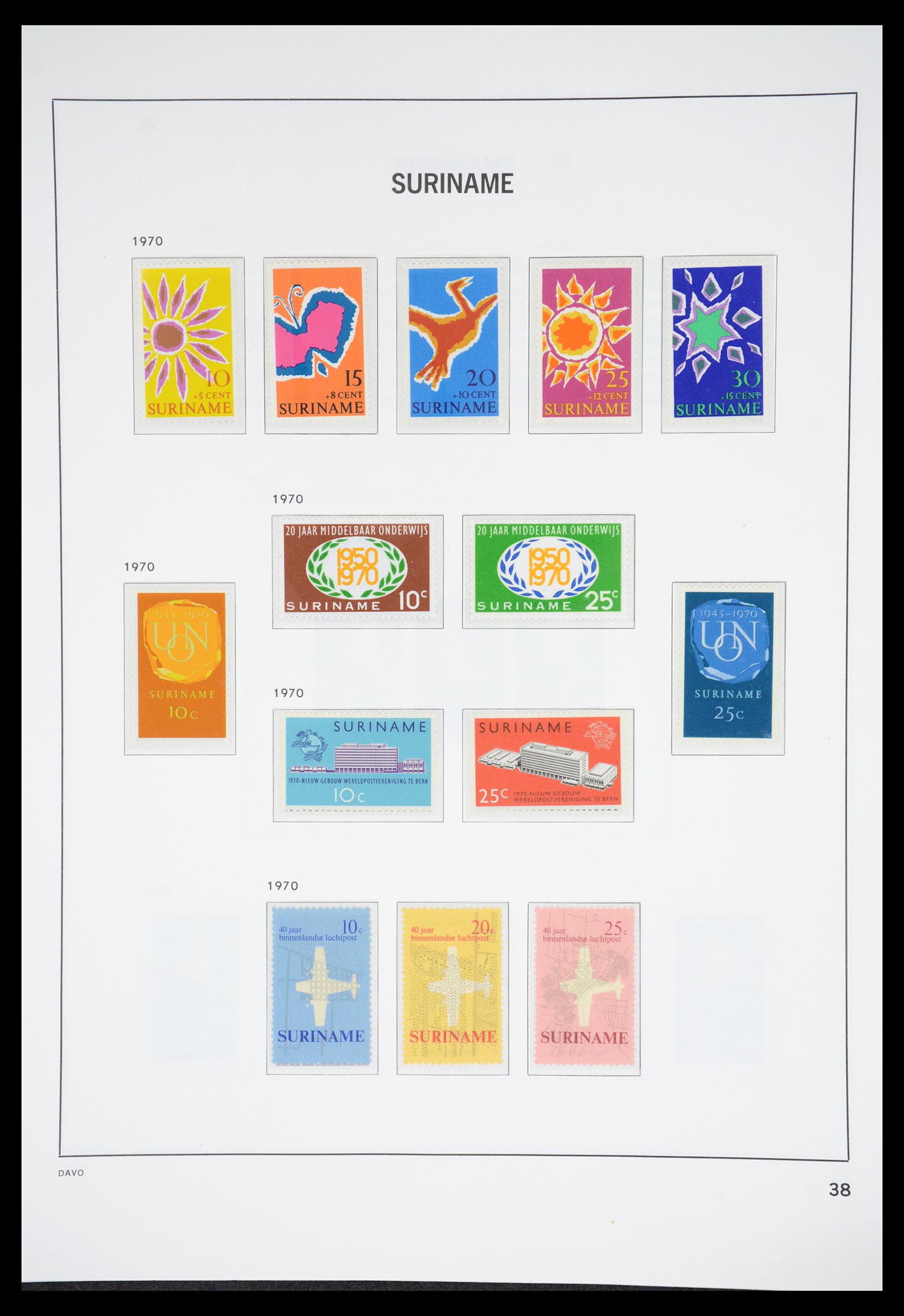 36833 041 - Postzegelverzameling 36833 Suriname 1873-1975.