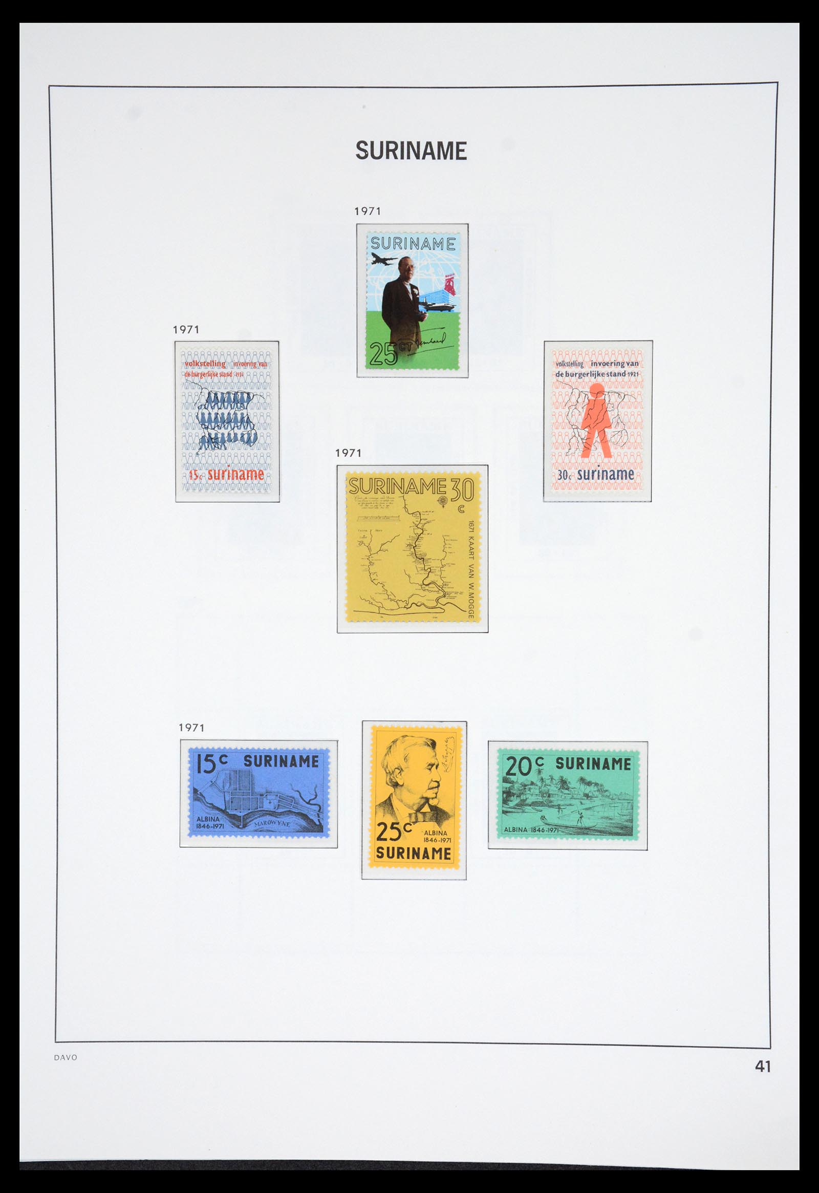 36833 044 - Postzegelverzameling 36833 Suriname 1873-1975.