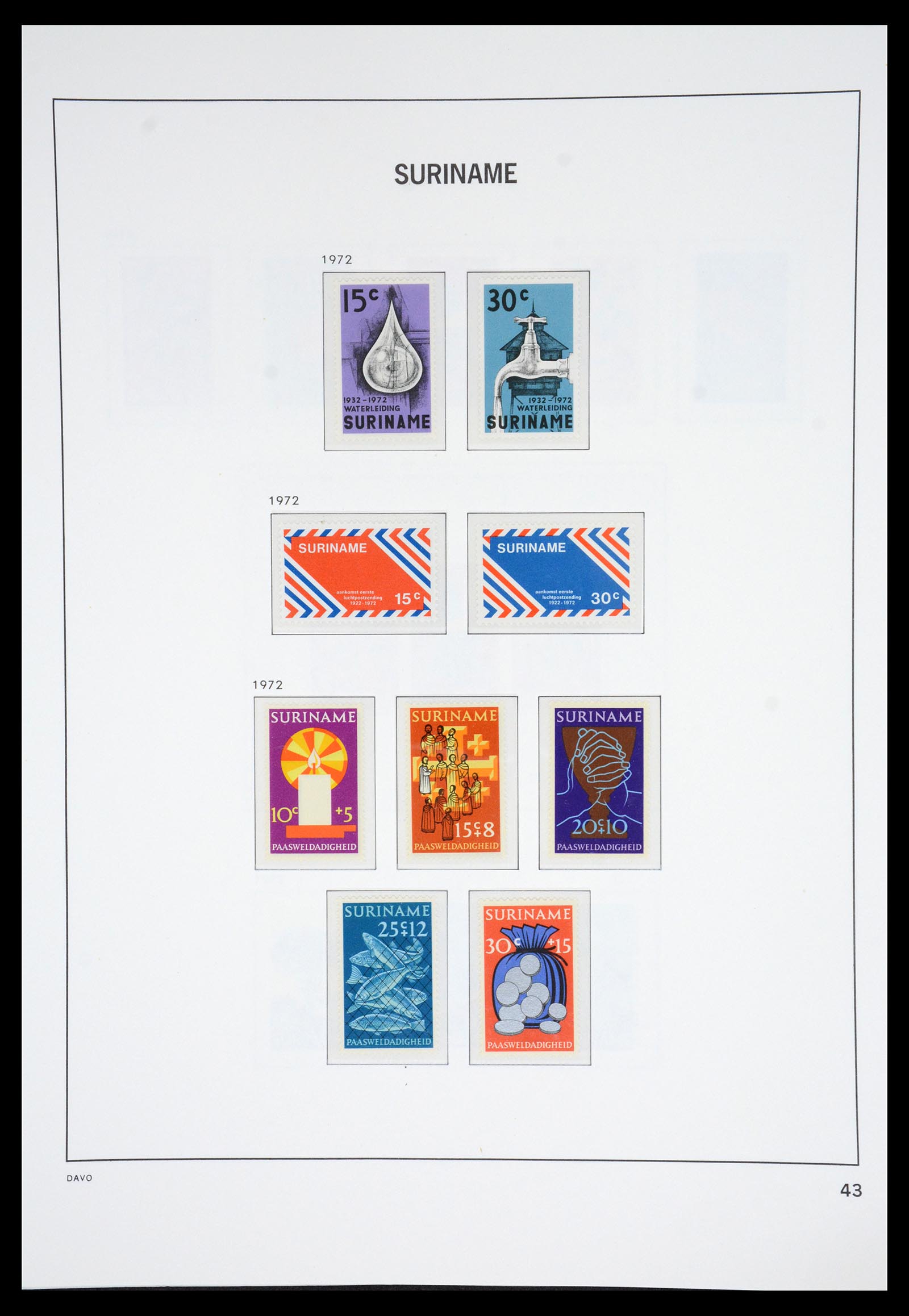 36833 046 - Postzegelverzameling 36833 Suriname 1873-1975.